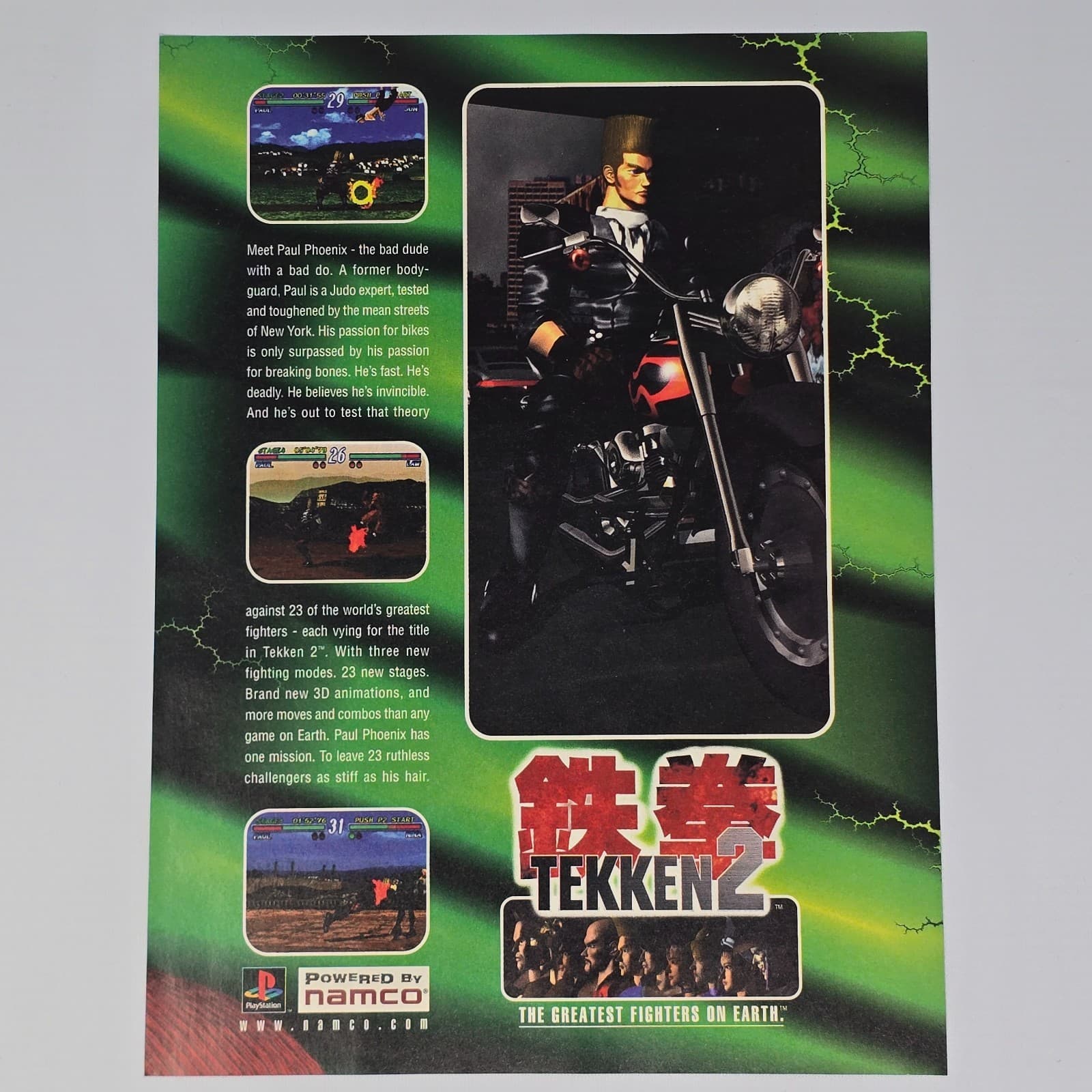 Tekken 2 PlayStation PS1 Judo Expert Print Ad/Poster