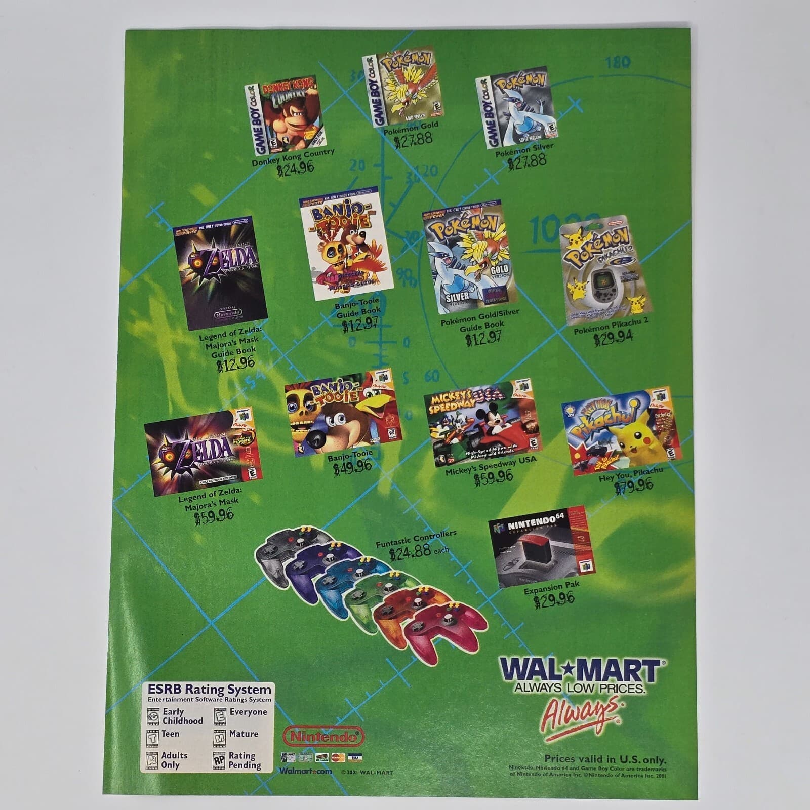 Nintendo N64 GameBoy Color Pokemon Funtastic Print Ad/Poster Official Promo Art