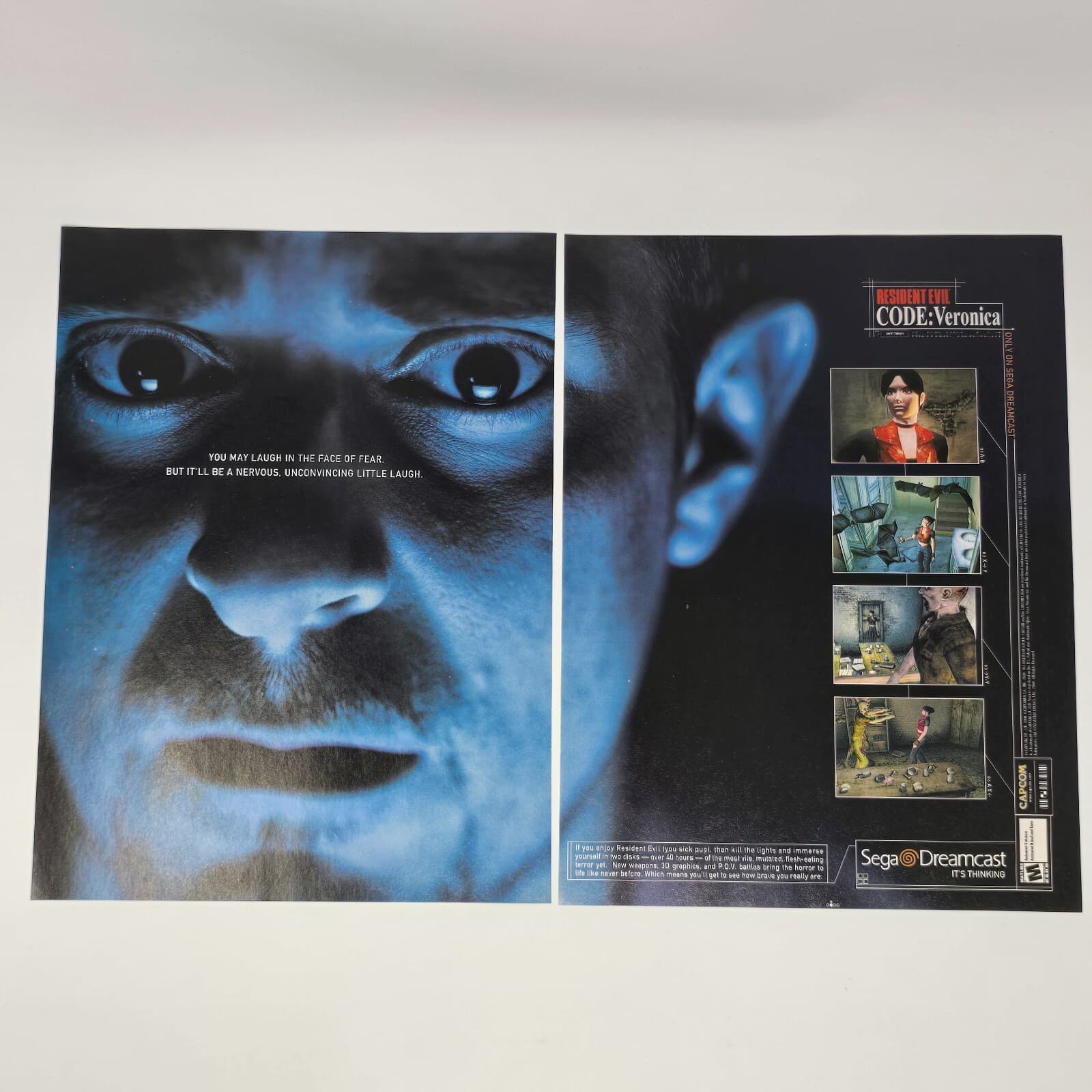 Resident Evil Code Veronica Dreamcast You May Print Ad/Poster Official Promo Art