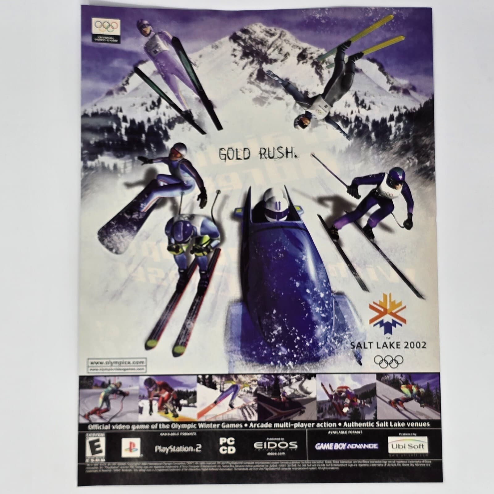 Salt Lake 2002 PS2 PC GameBoy Gold Rush Print Ad/Poster Official Promo Art