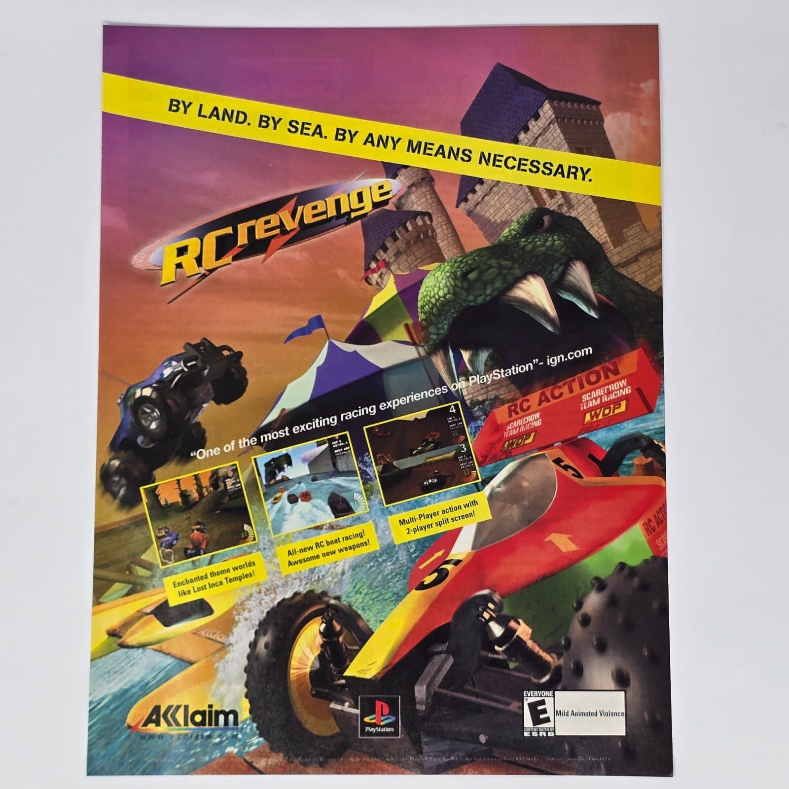RC Revenge Sony PlayStation PS1 By Land Print Ad/Poster Official Promo Art