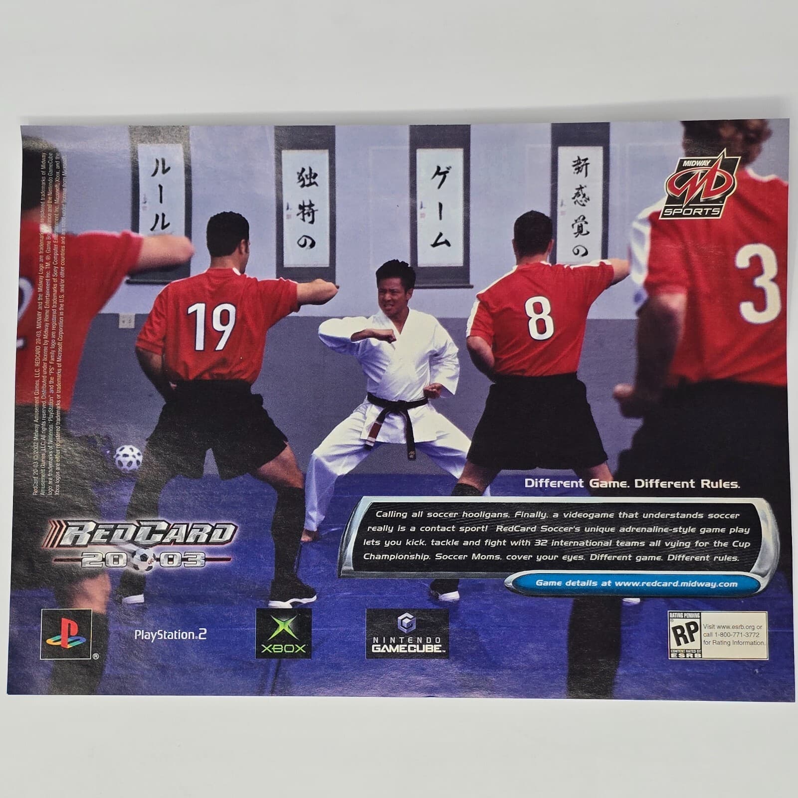 Red Card 2003 PS2 Xbox GameCube Different Print Ad/Poster Official Promo Art