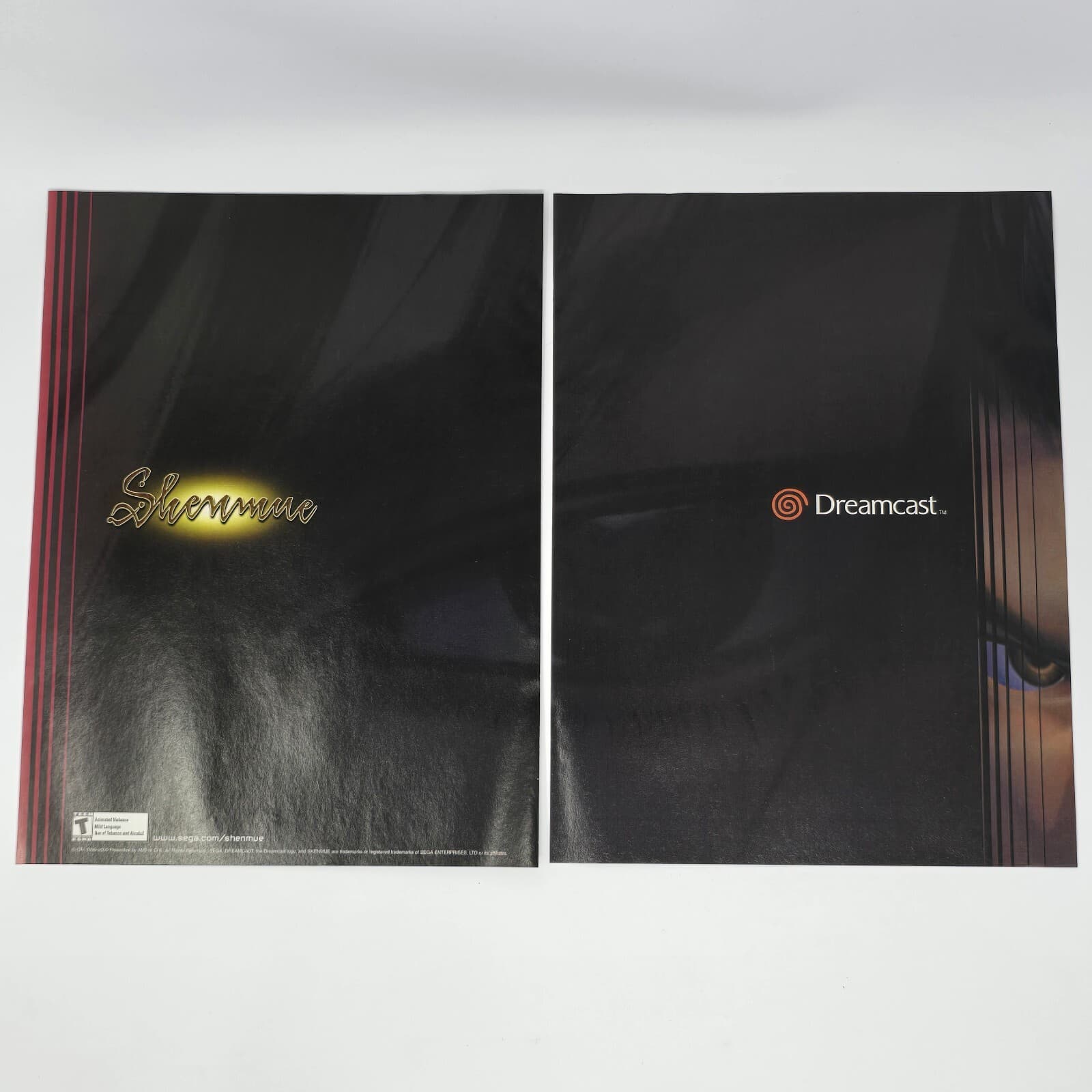 Shenmue Sega Dreamcast Launch Black Print Ad/Poster Official Promo Art