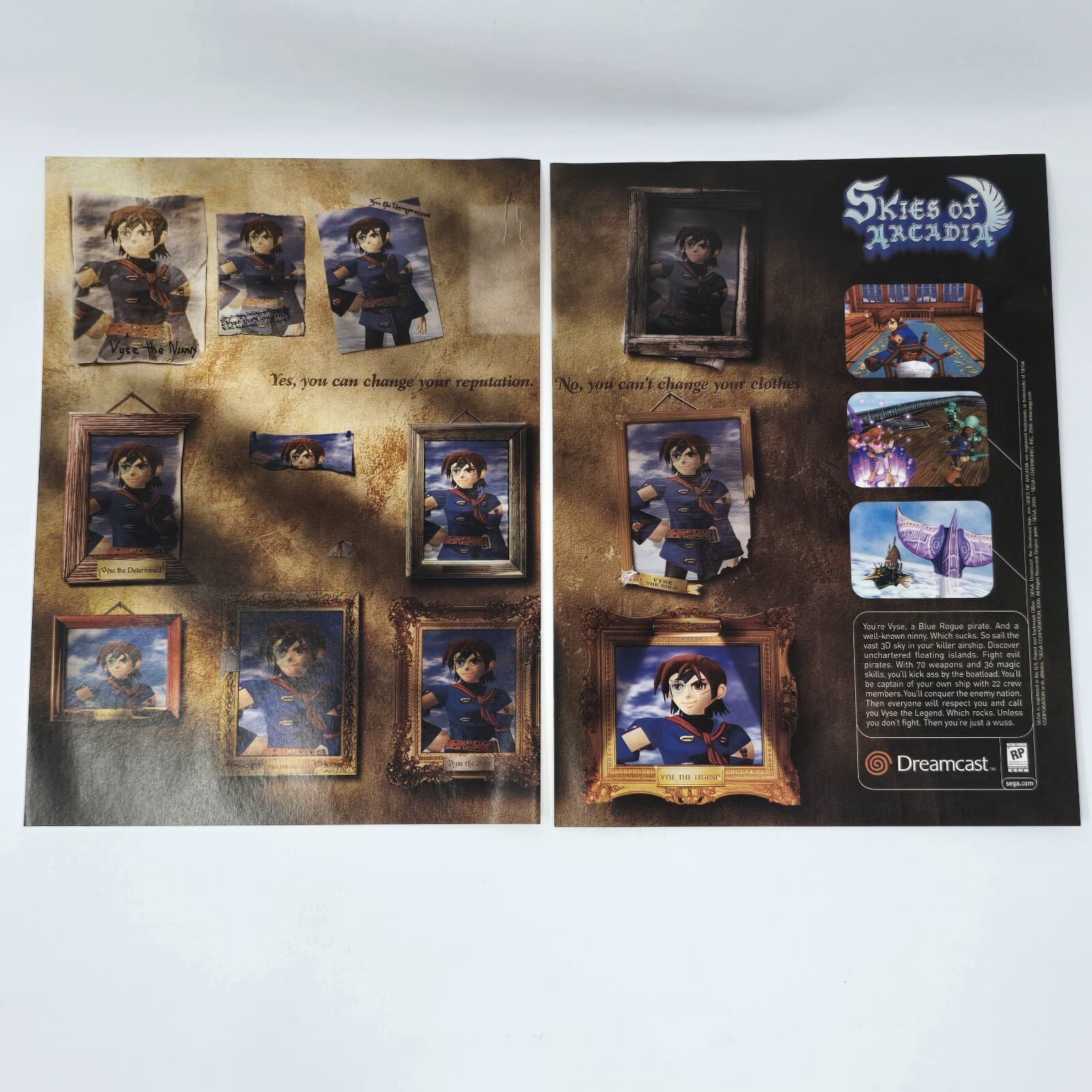 Skies of Arcadia Sega Dreamcast Change Print Ad/Poster Official Promo Art