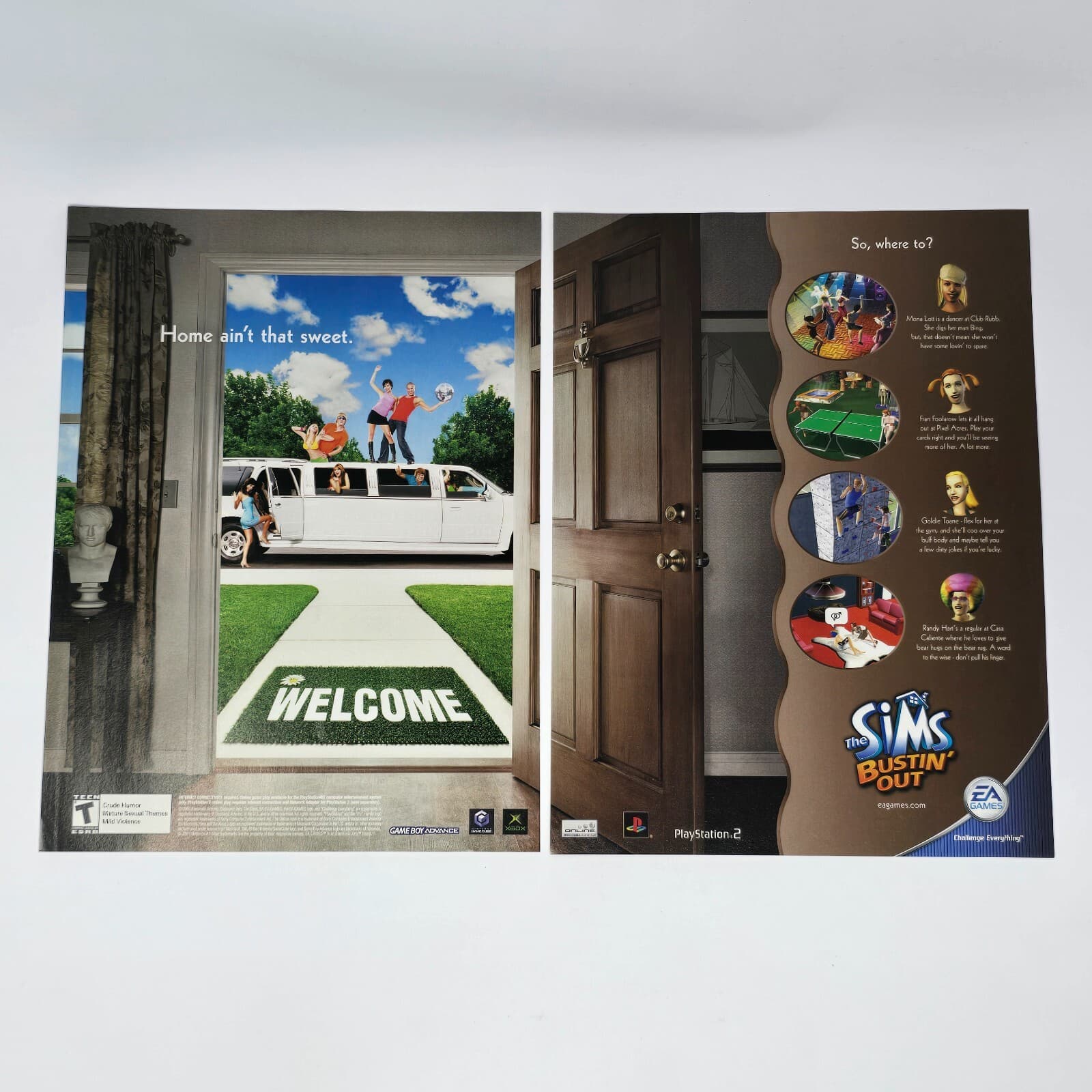 The Sims Bustin Out GameCube Xbox PS2 Home Print Ad/Poster Official Promo Art