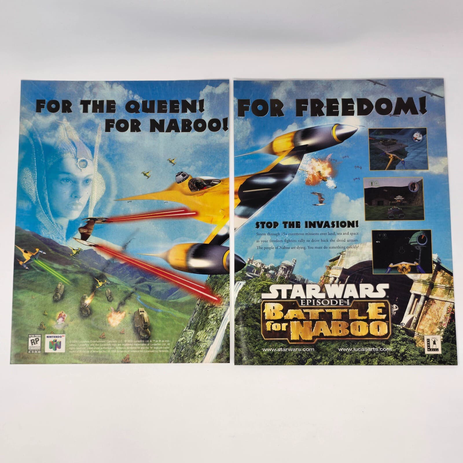 Star Wars Battle Episode 1 for Naboo N64 Queen Print Ad/Poster Official Promo
