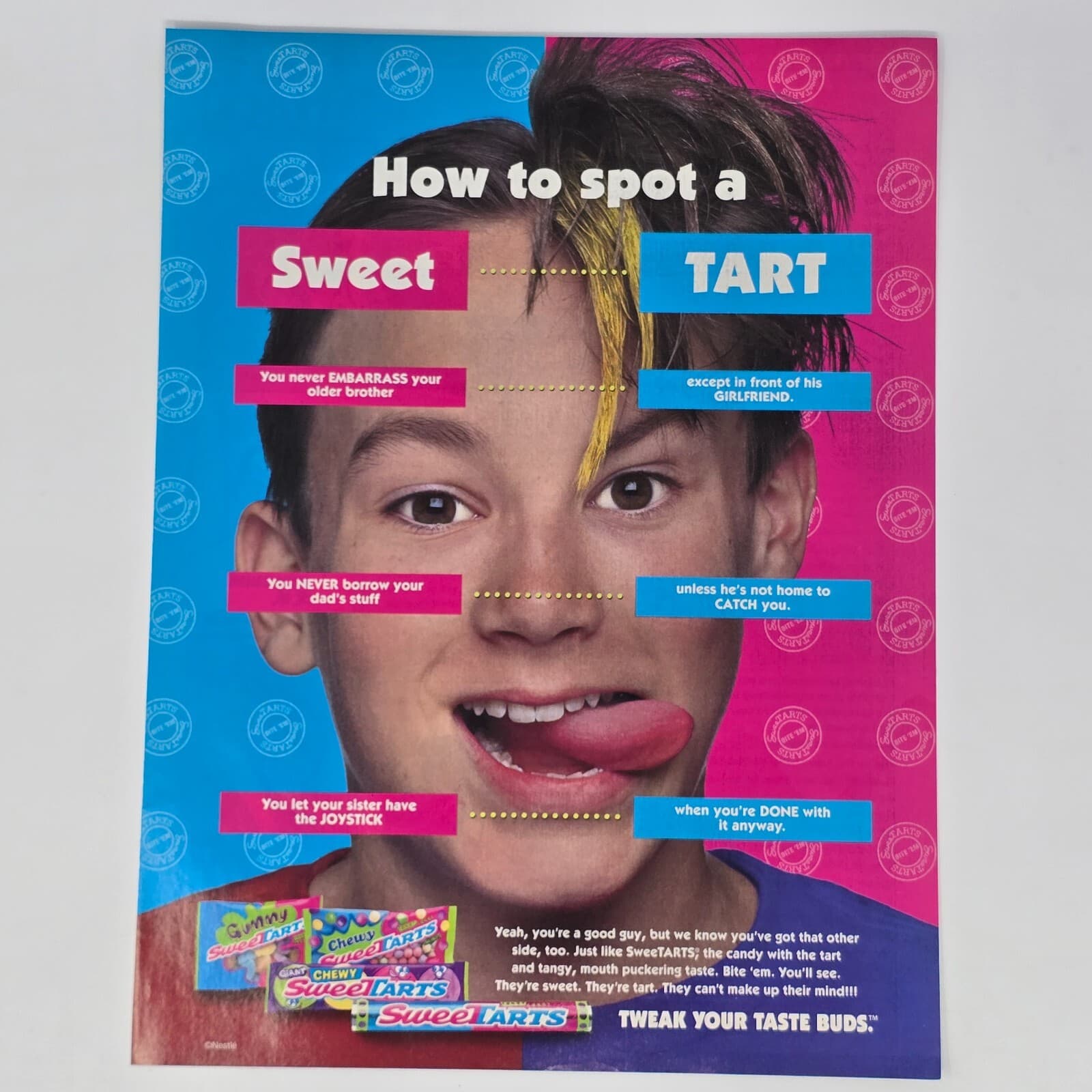 SweeTarts Gummy Chewy Candy Good Guy Print Ad/Poster Official Promo Art