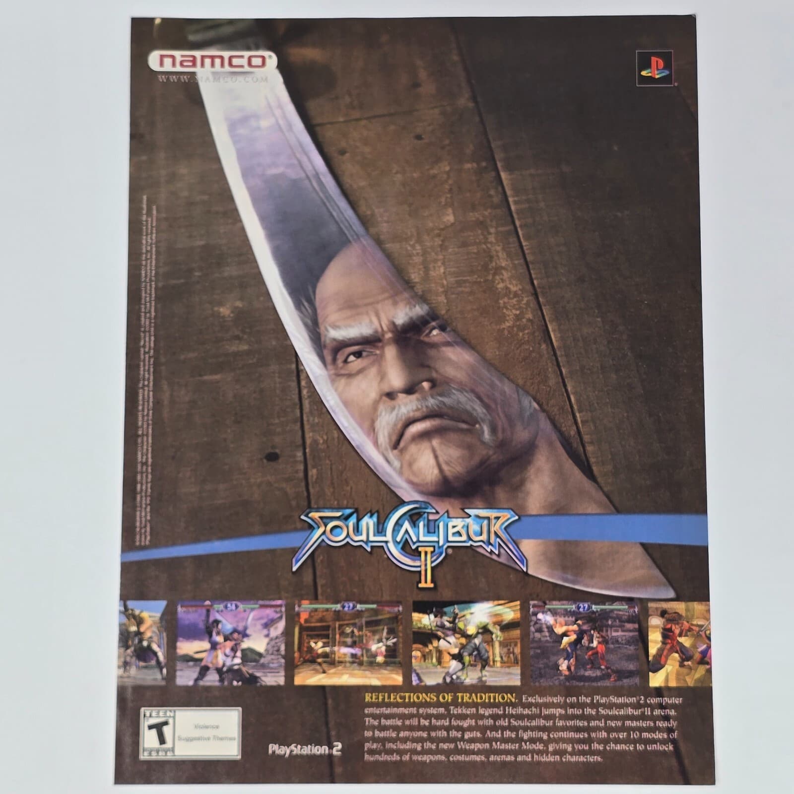 Soul Calibur II 2 Sega Dreamcast Reflections Print Ad/Poster Official Promo Art