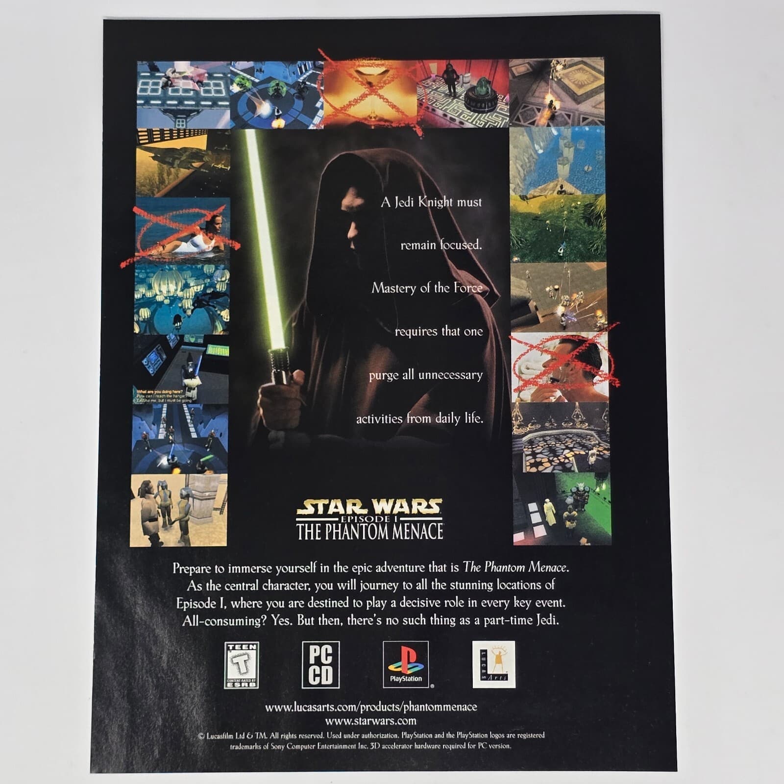 Star Wars Battle Ep 1 Racer Dreamcast Air Bag Print Ad/Poster Official Promo Art