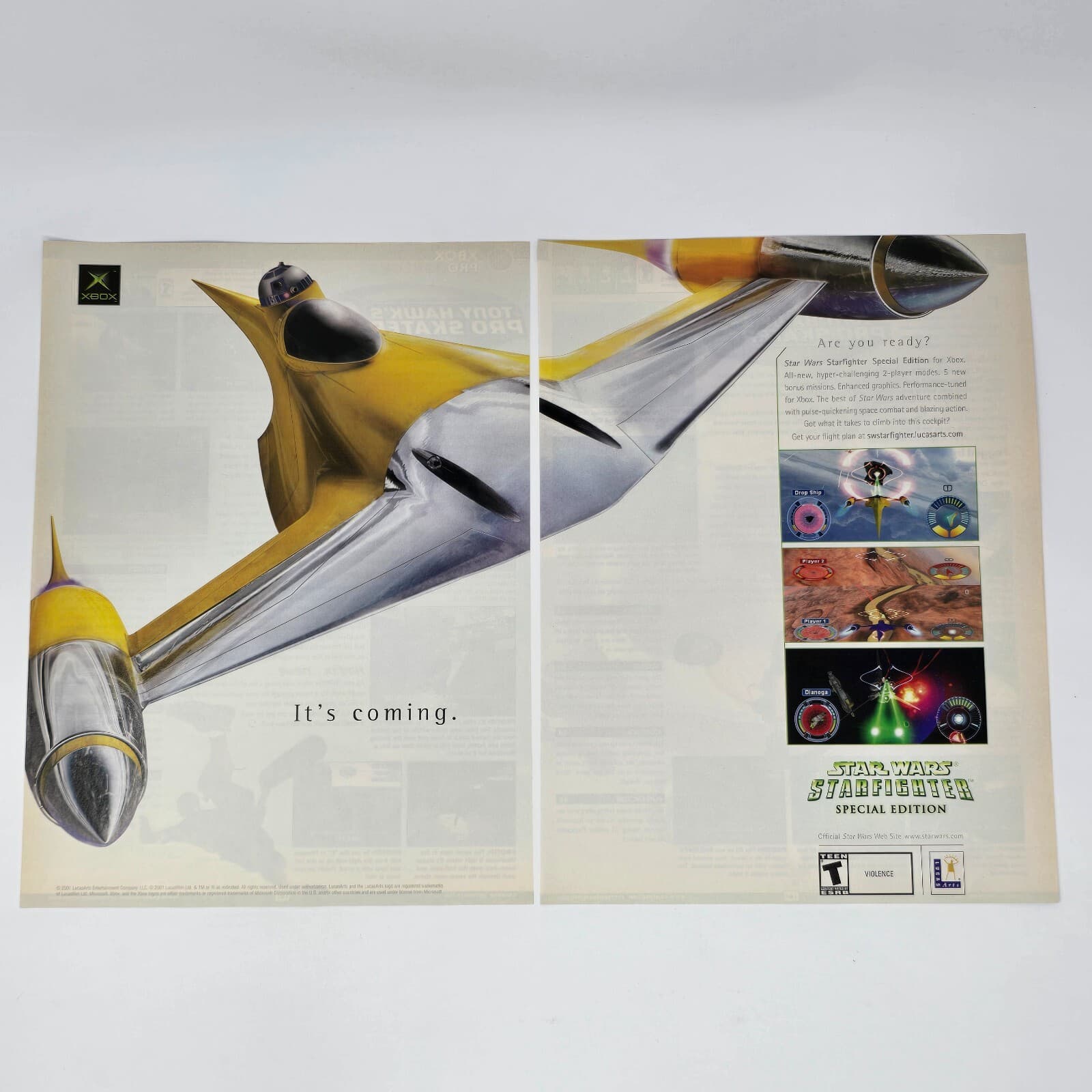Star Wars Starfighter Special Edition Xbox Its Coming Print Ad/Poster Promo Art