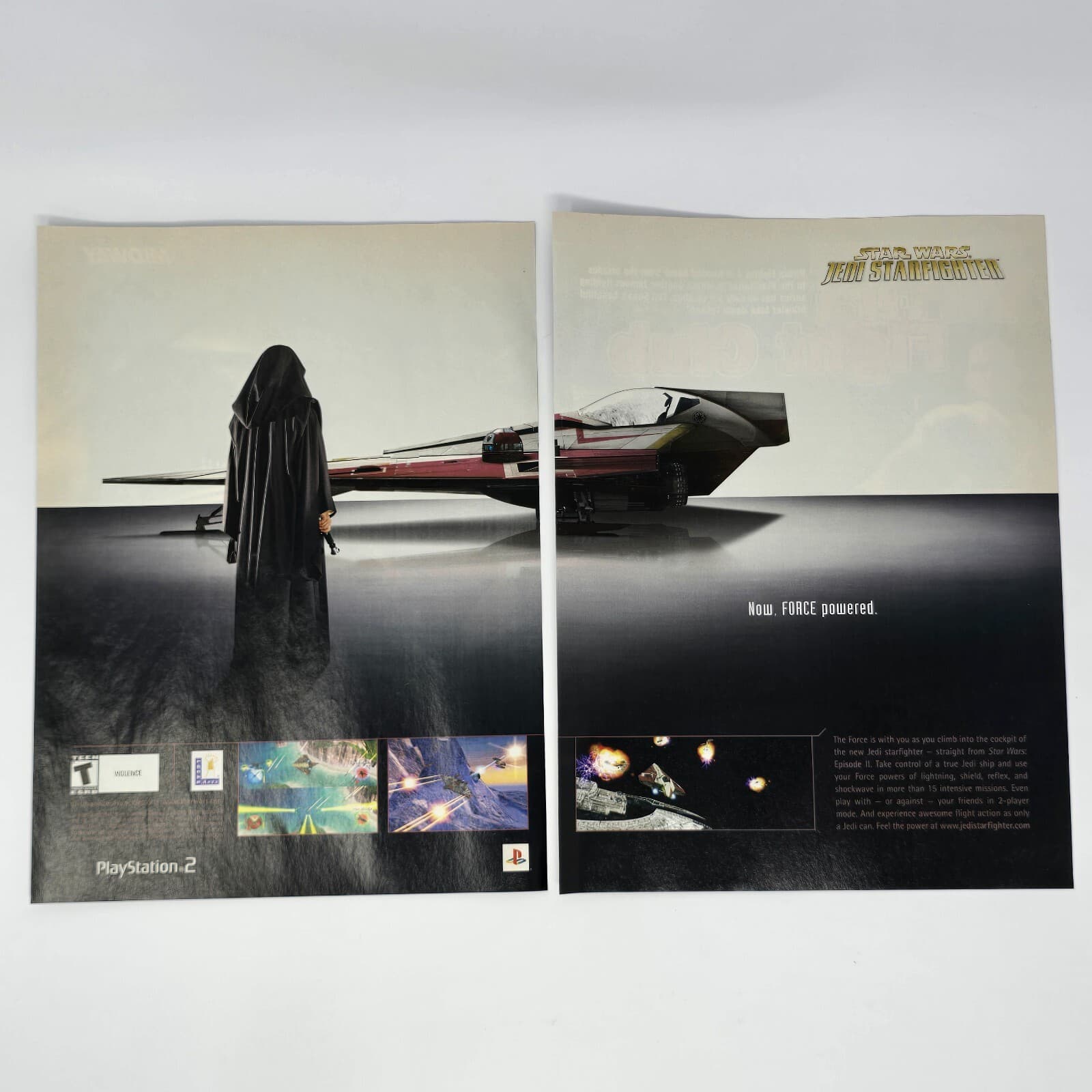 Star Wars Jedi Starfighter PS2 Force Powered Print Ad/Poster Official Promo Art