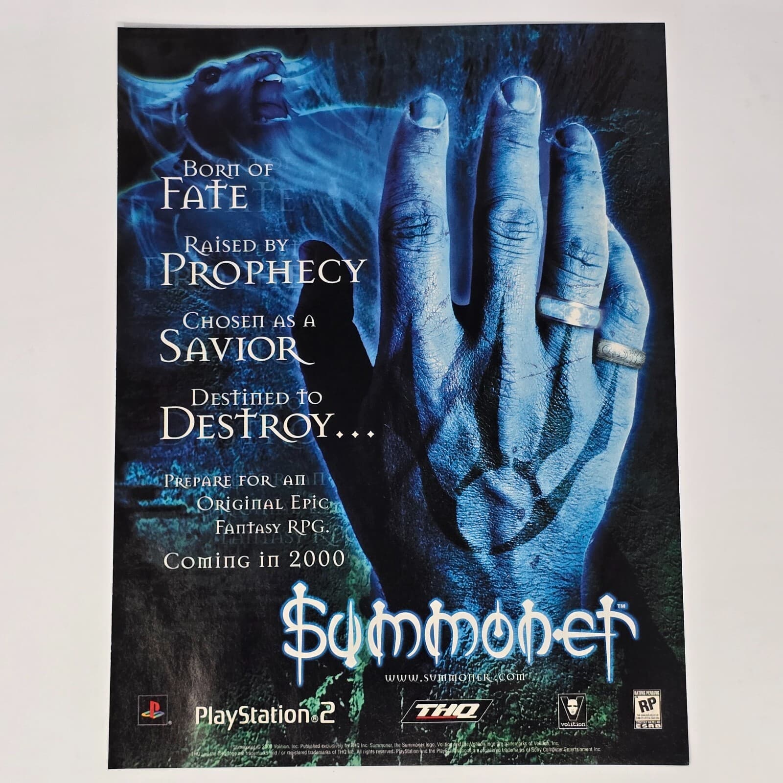 Summoner PlayStation 2 PS2 Born of Fate Print Ad/Poster Promo Art