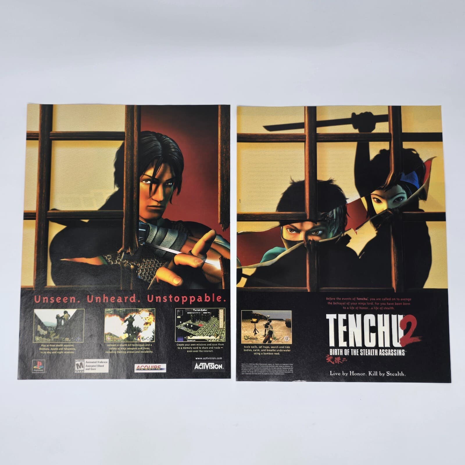 Tenchu 2 Sony PlayStation PS1 Unseen Print Ad/Poster Promo Art