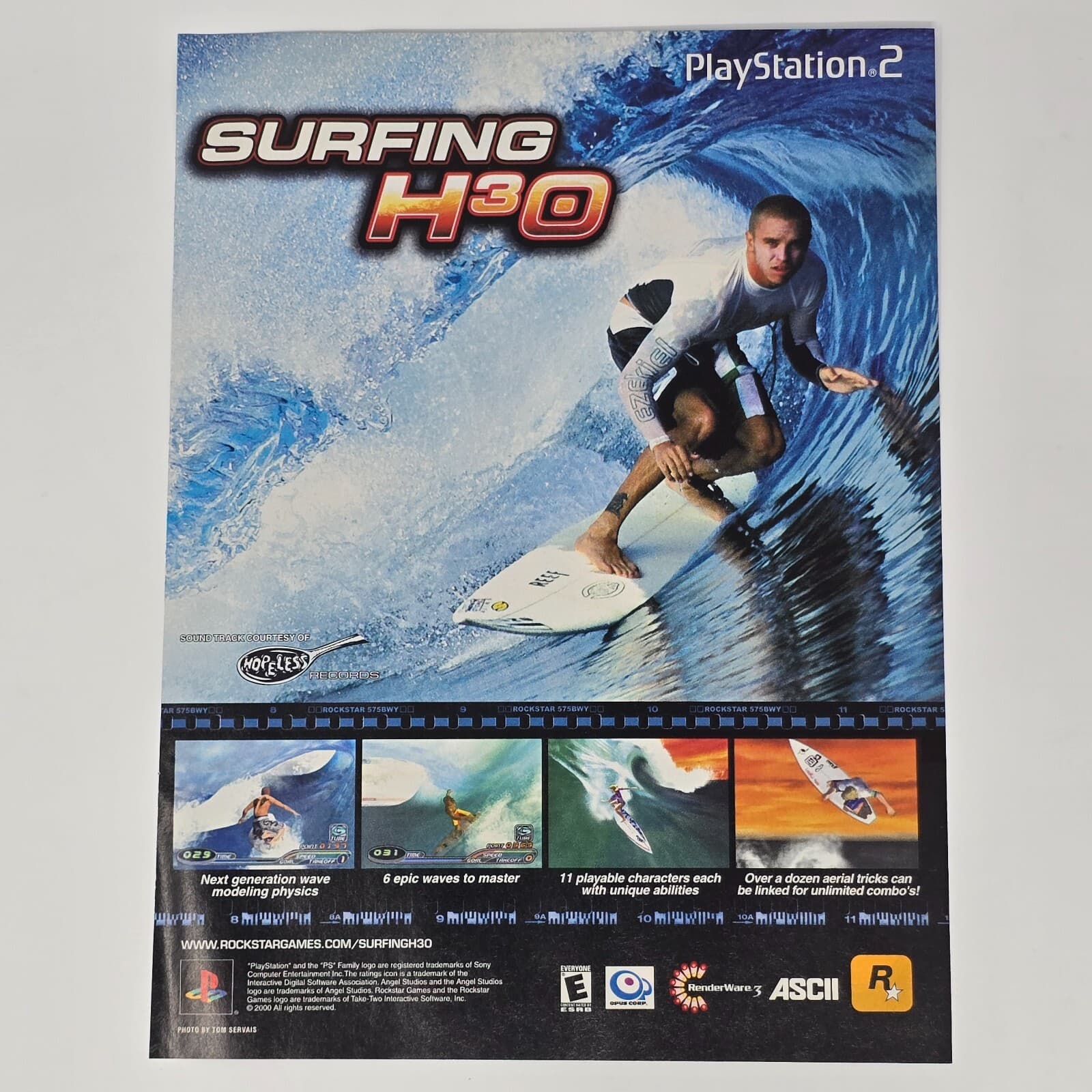 Surfing H3O Sony PlayStation 2 PS2 Next Generation Print Ad/Poster Promo Art