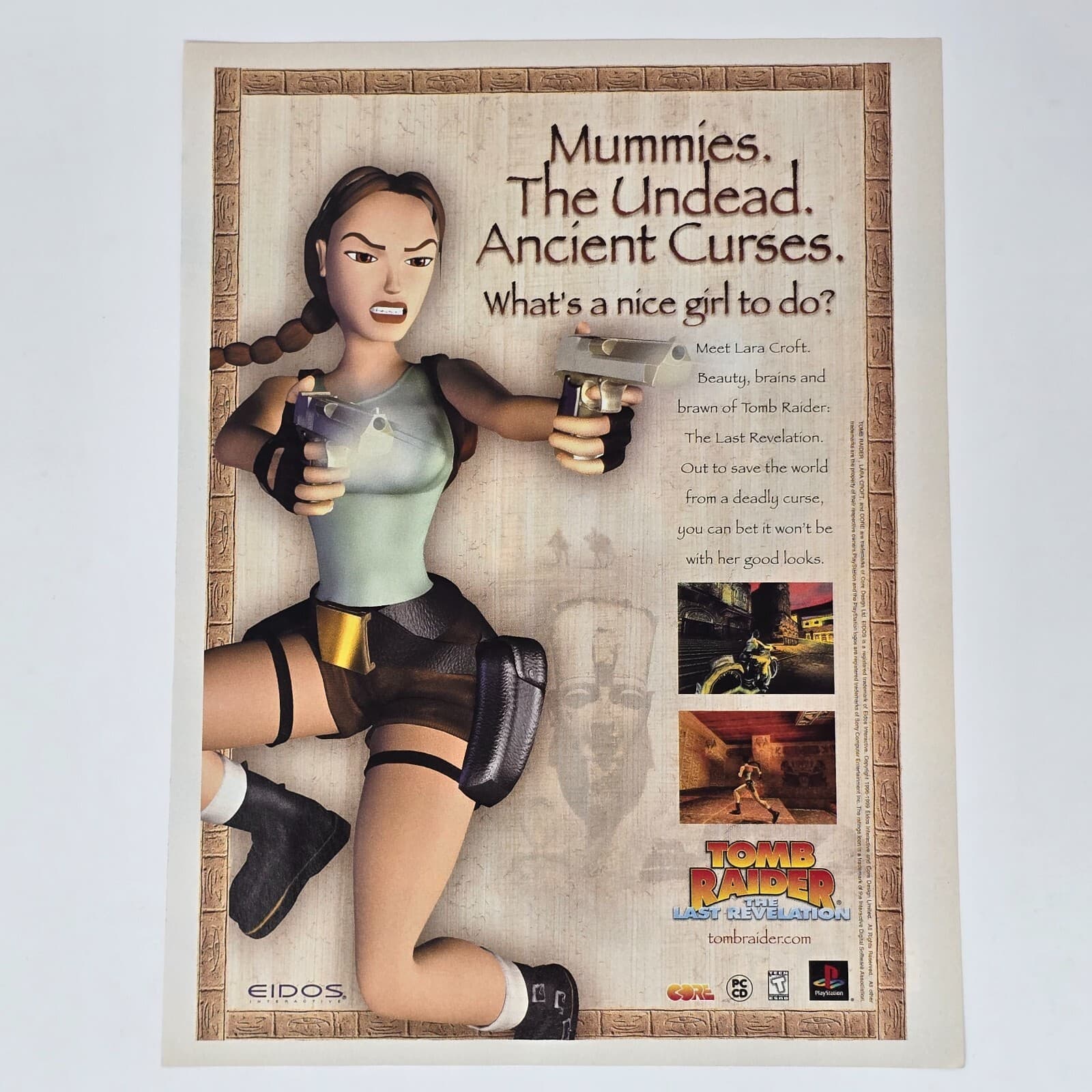 Tomb Raider The Last Revelation PS1 PC Mummies Print Ad/Poster Promo Art