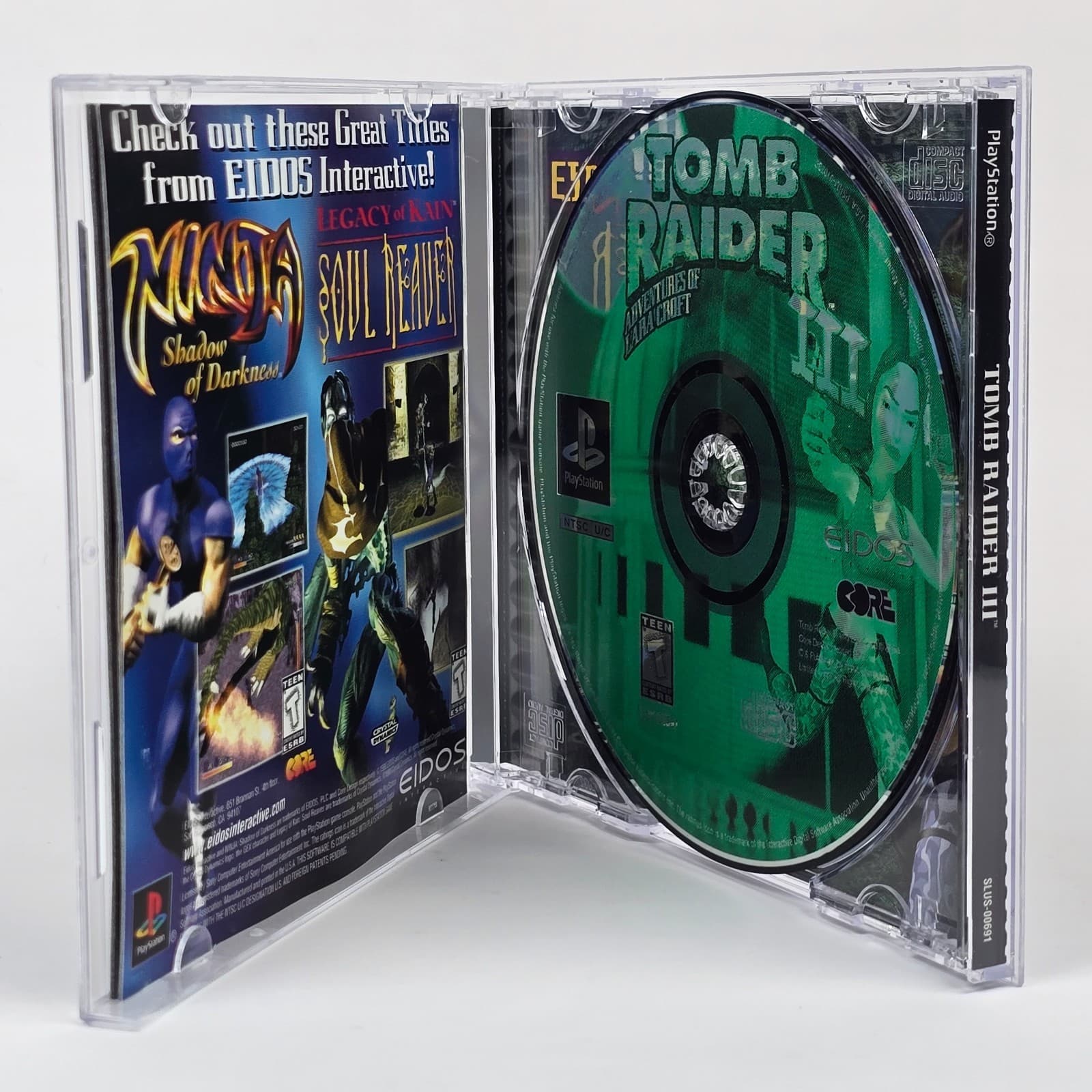 💿REFURBISHED Tomb Raider III 3 (PlayStation 1 PS1) Black Label CIB COMPLETE💿 - Thumbnail 2
