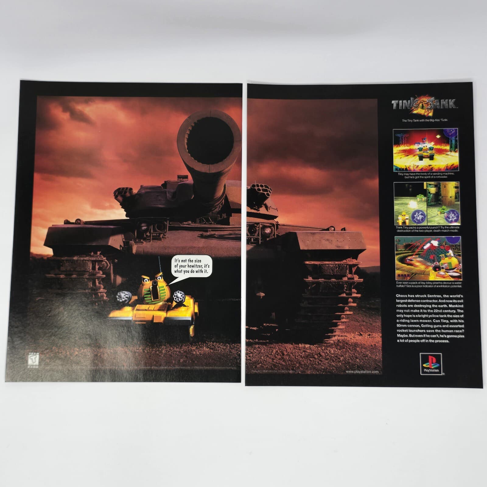 Tiny Tank Sony PlayStation PS1 Not the Size Print Ad/Poster Promo Art