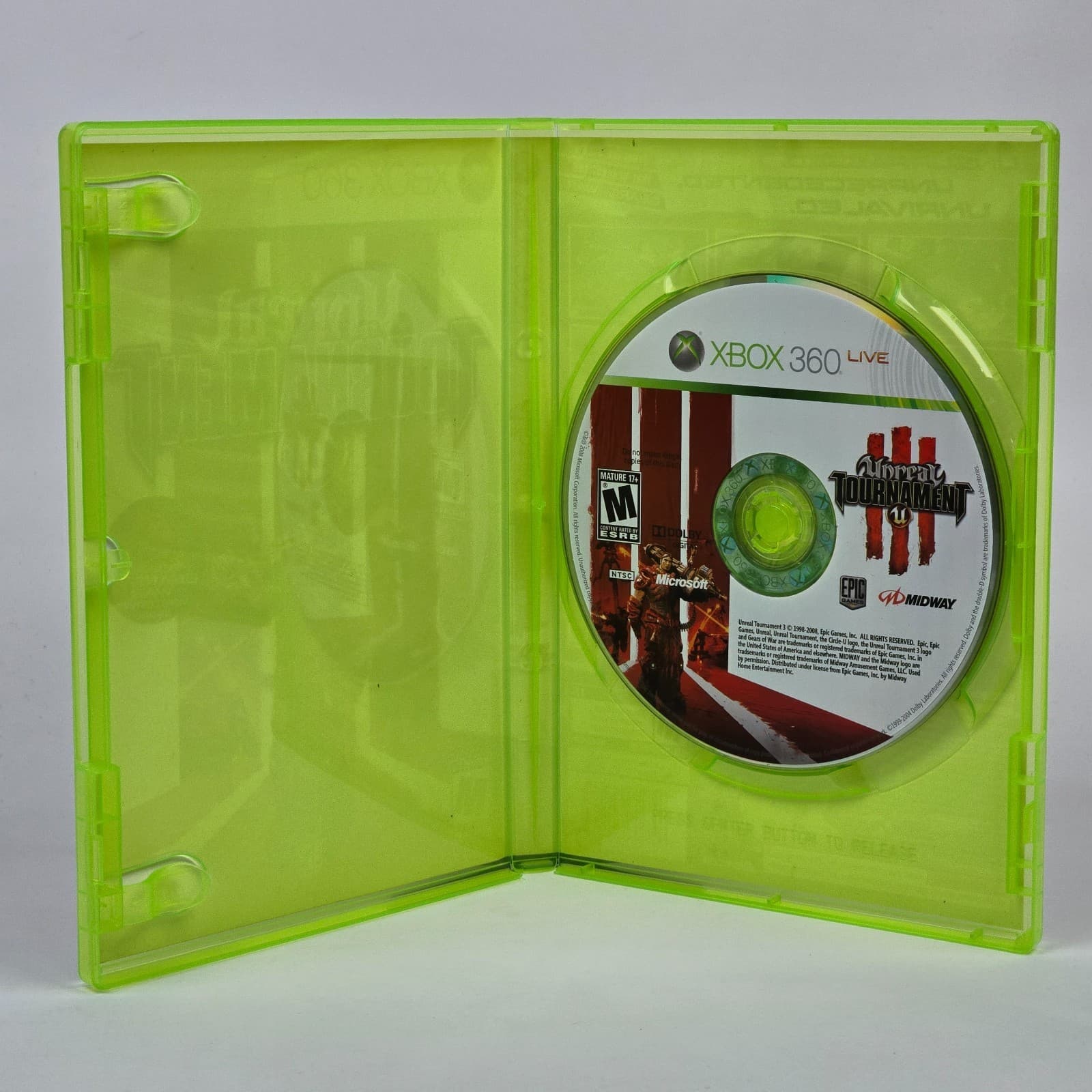 Unreal Tournament III 3 (Xbox 360) Case & Disc - Thumbnail 2