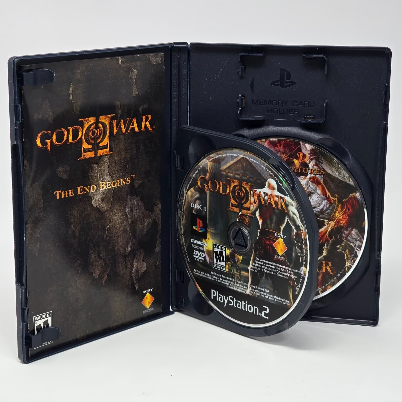 God of War II 2 (PlayStation 2 PS2) Two Disc Set Black Label CIB & TESTED - Thumbnail 2