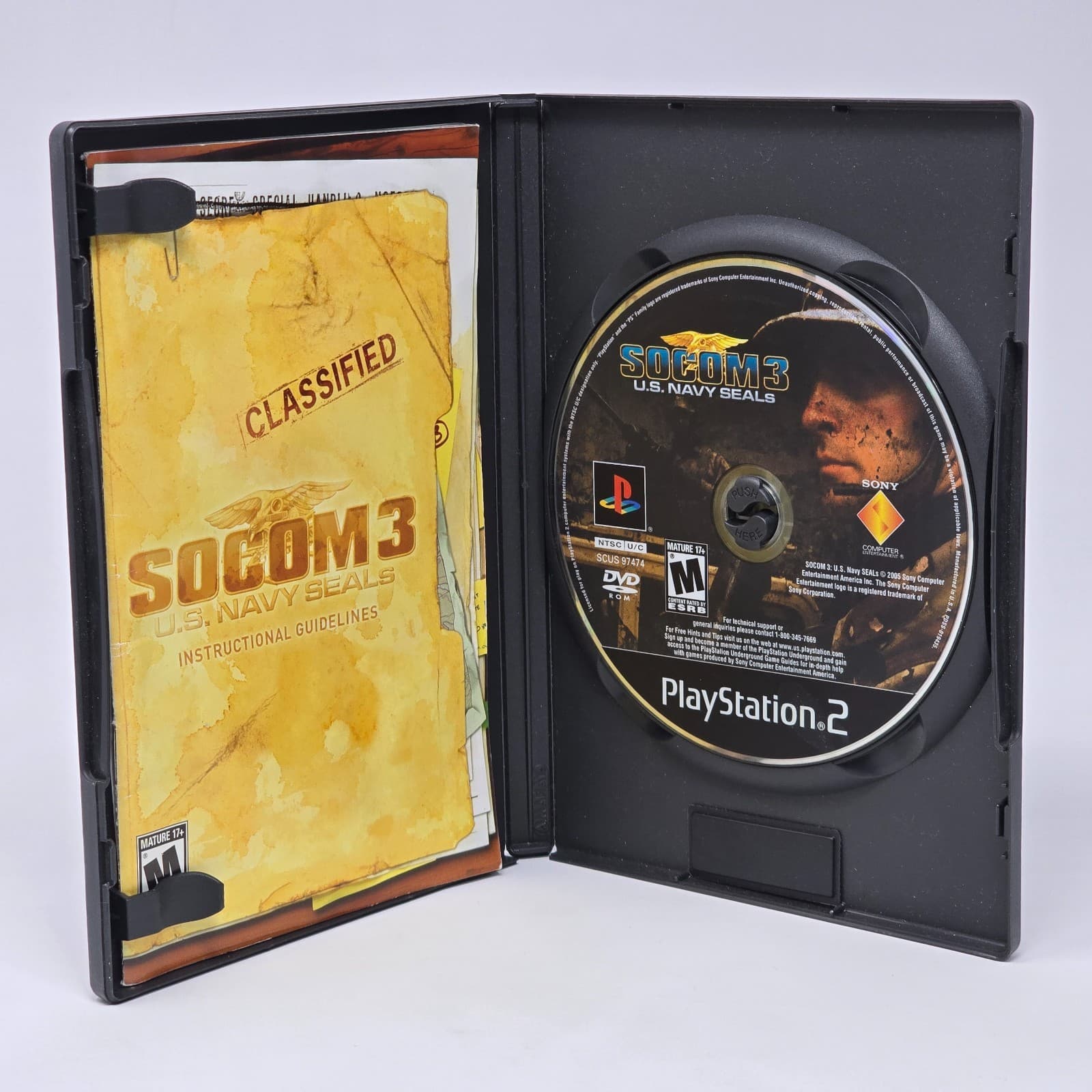 SOCOM 3: U.S. Navy SEALs (PlayStation 2 PS2) Black Label CIB COMPLETE & TESTED - Thumbnail 2
