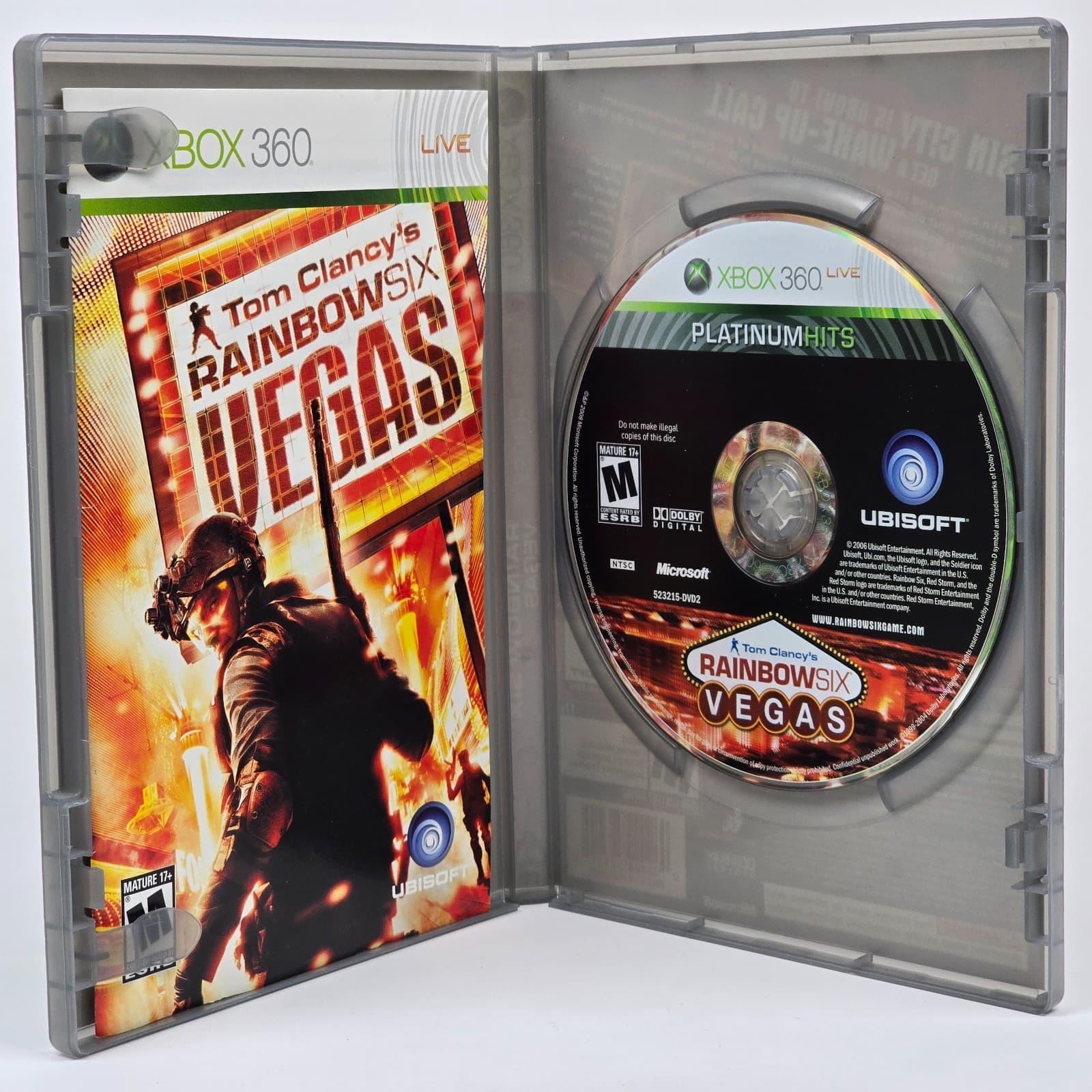 Rainbow Six 6: Vegas (Xbox 360) Platinum Hits CIB COMPLETE - Thumbnail 2