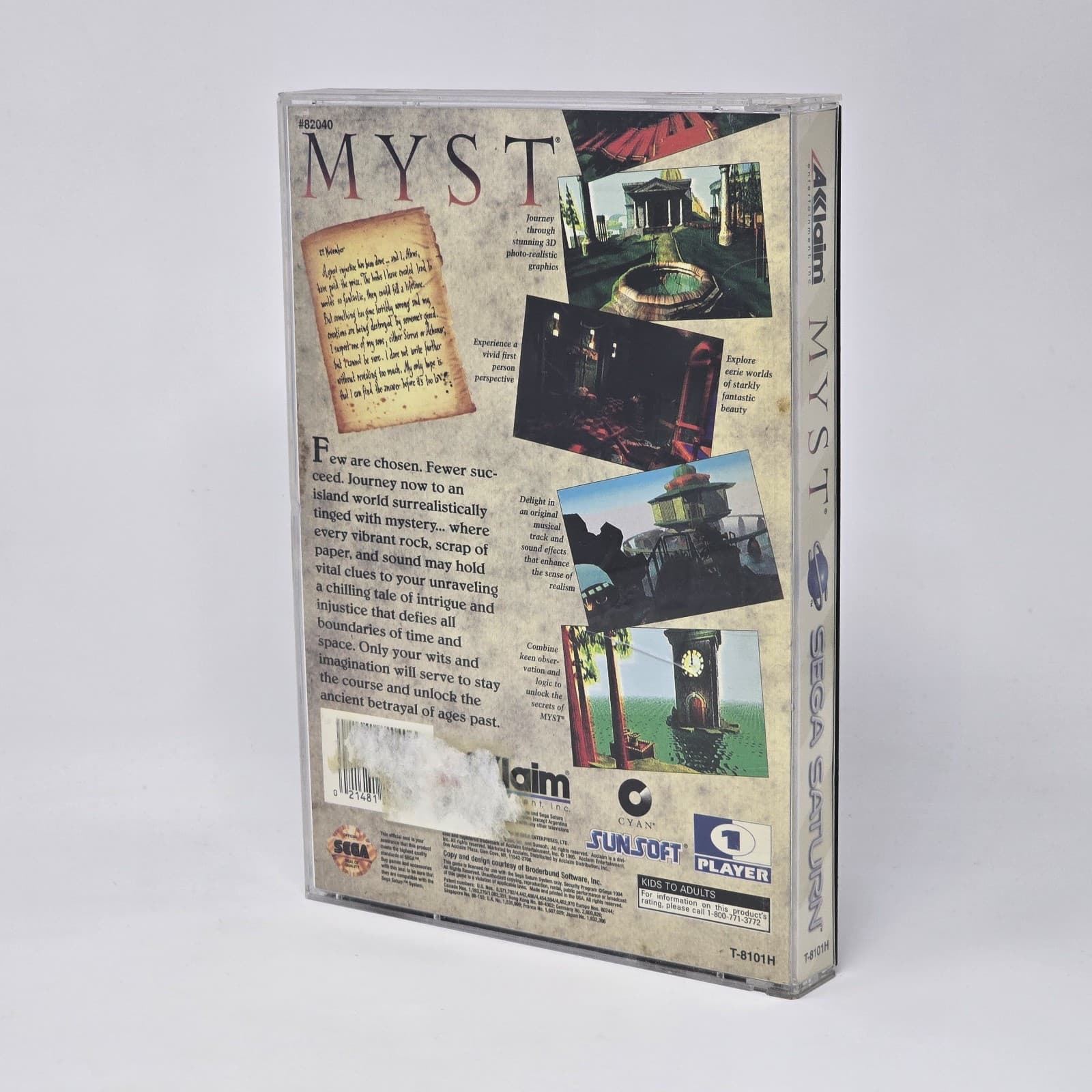 Myst (Sega Saturn) CIB COMPLETE & TESTED (Good Hinges) - Thumbnail 3