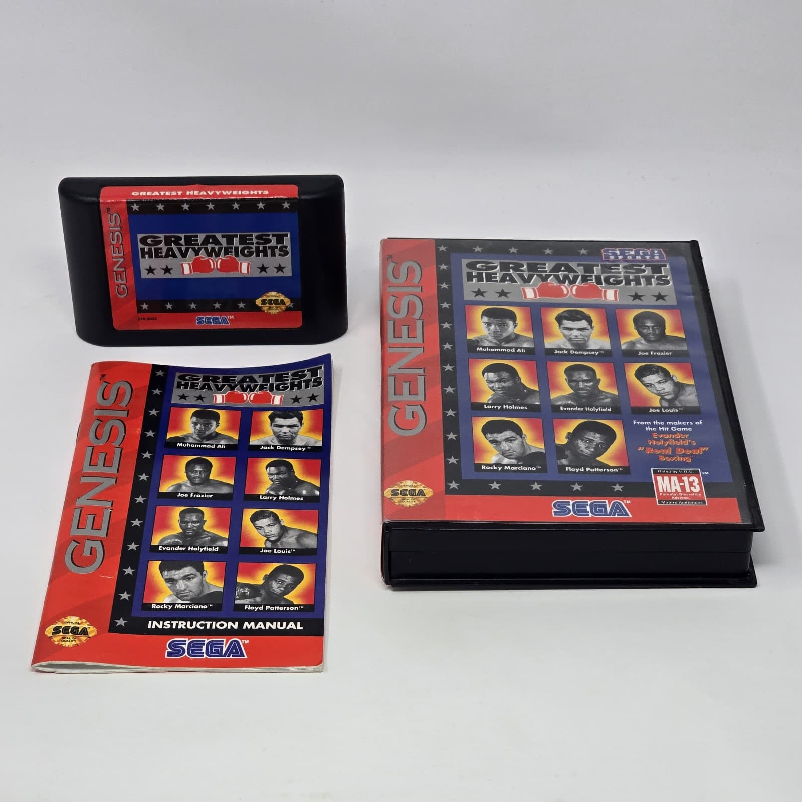 Greatest Heavyweights (Sega Genesis) CIB COMPLETE & TESTED