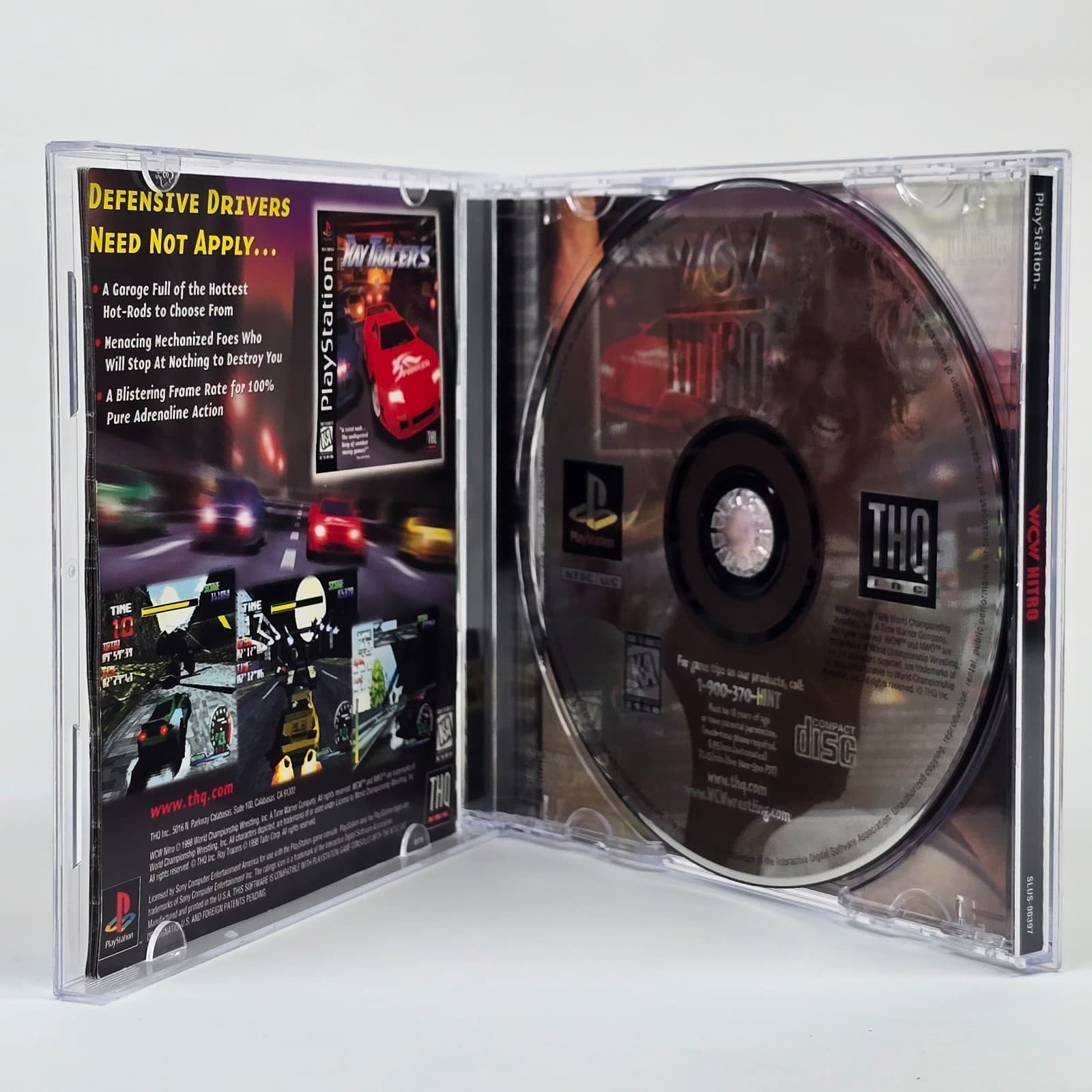 WCW Nitro (PlayStation 1 PS1) Black Label CIB COMPLETE - Thumbnail 2