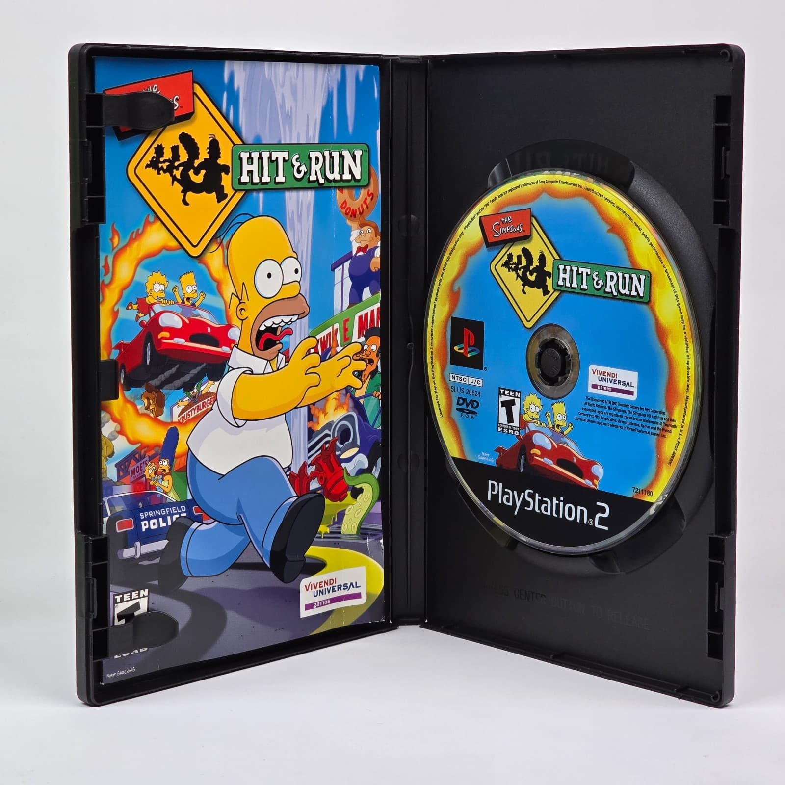 The Simpsons: Hit & Run (PlayStation 2 PS2) Blk Lbl CIB COMPLETE (Manual Crease) - Thumbnail 2