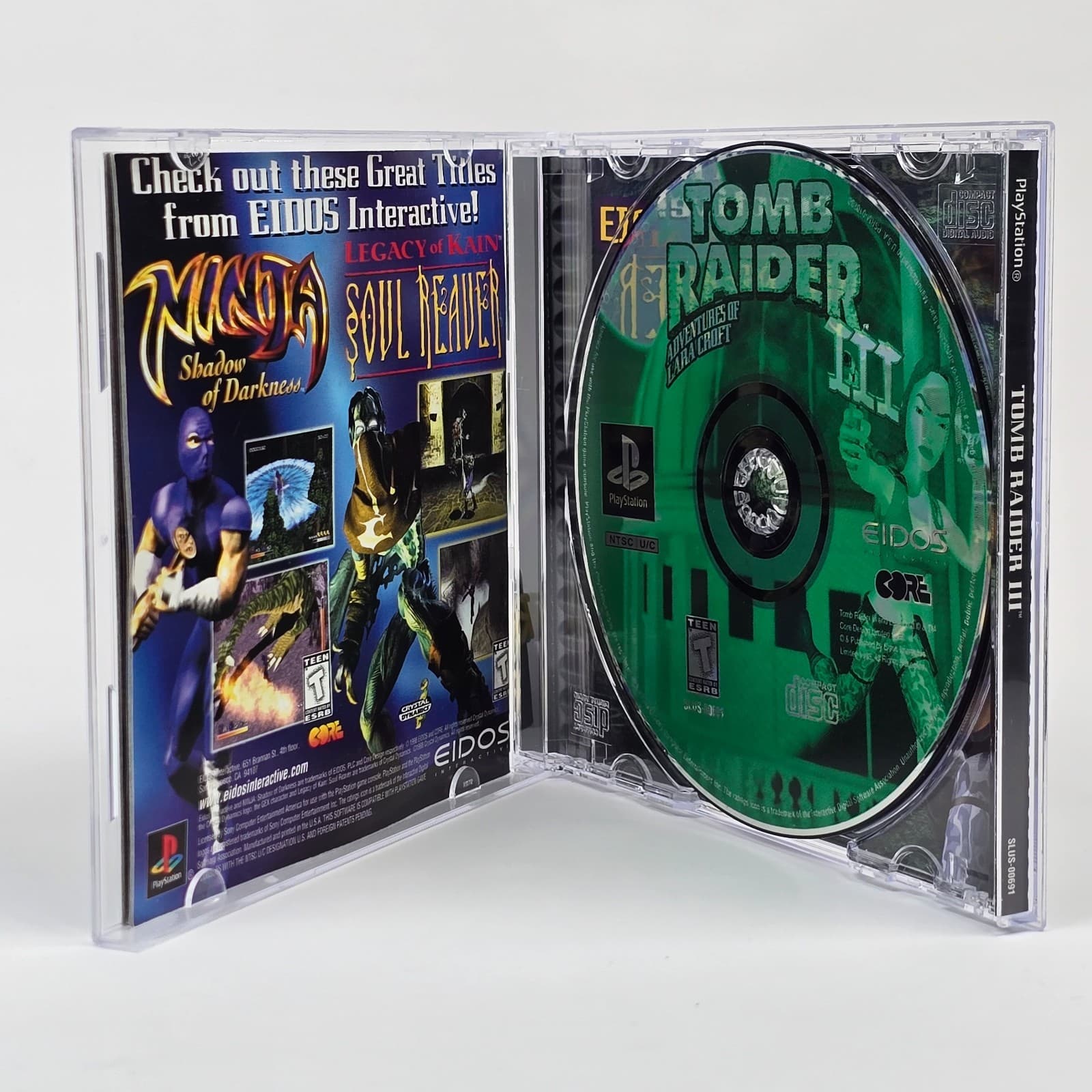 Tomb Raider III 3 (PlayStation 1 PS1) Black Label CIB COMPLETE - Thumbnail 2
