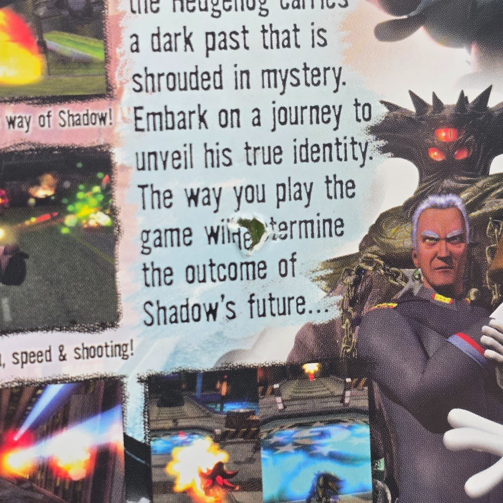 Shadow the Hedgehog (Original Xbox) Case & Disc (Back Art Tear) - Thumbnail 4