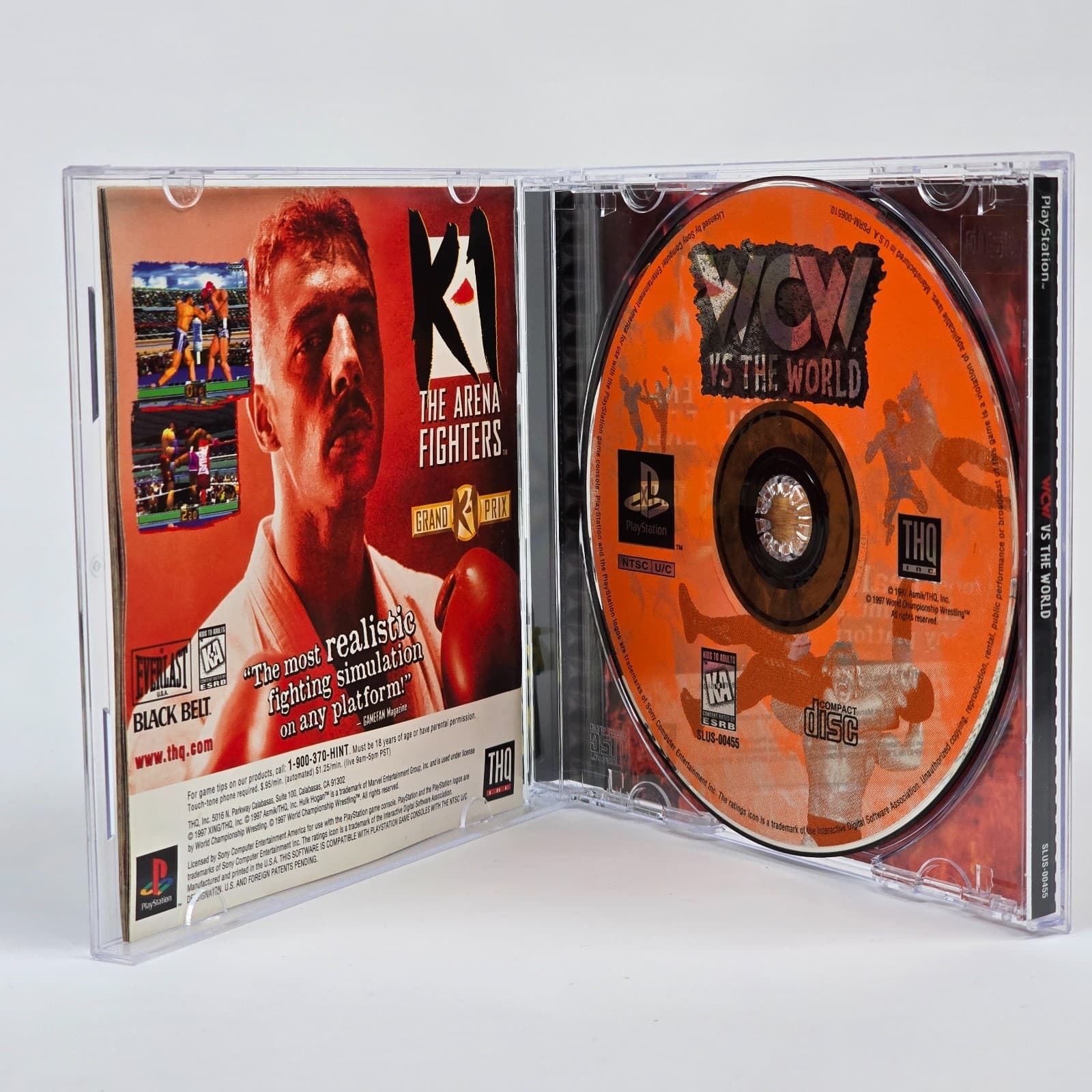 WCW vs the World (PlayStation 1 PS1) Black Label CIB COMPLETE - Thumbnail 2
