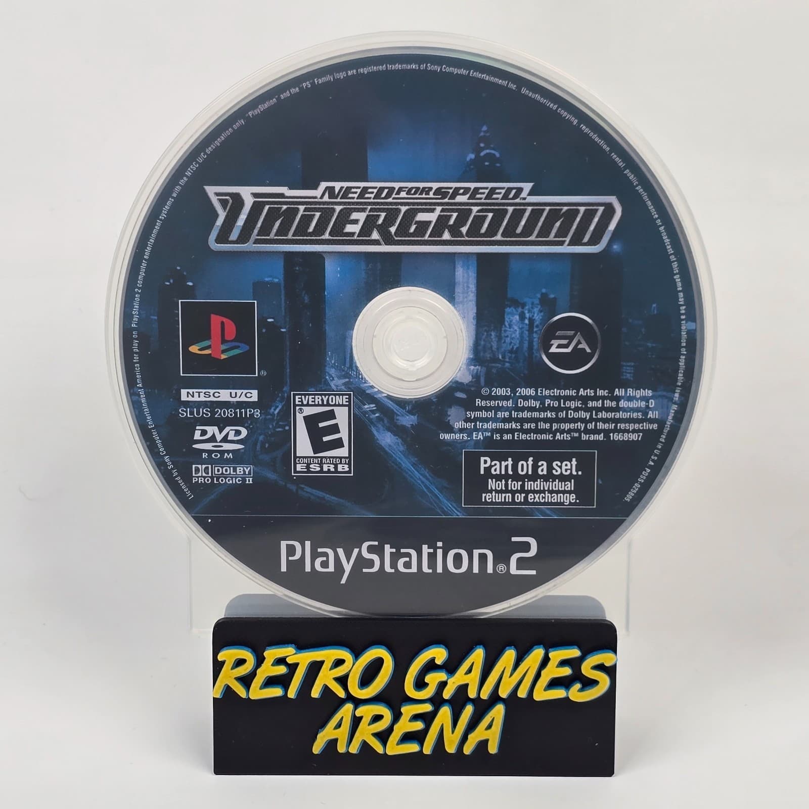 Need for Speed: Underground (PlayStation 2 PS2) Black Label Disc