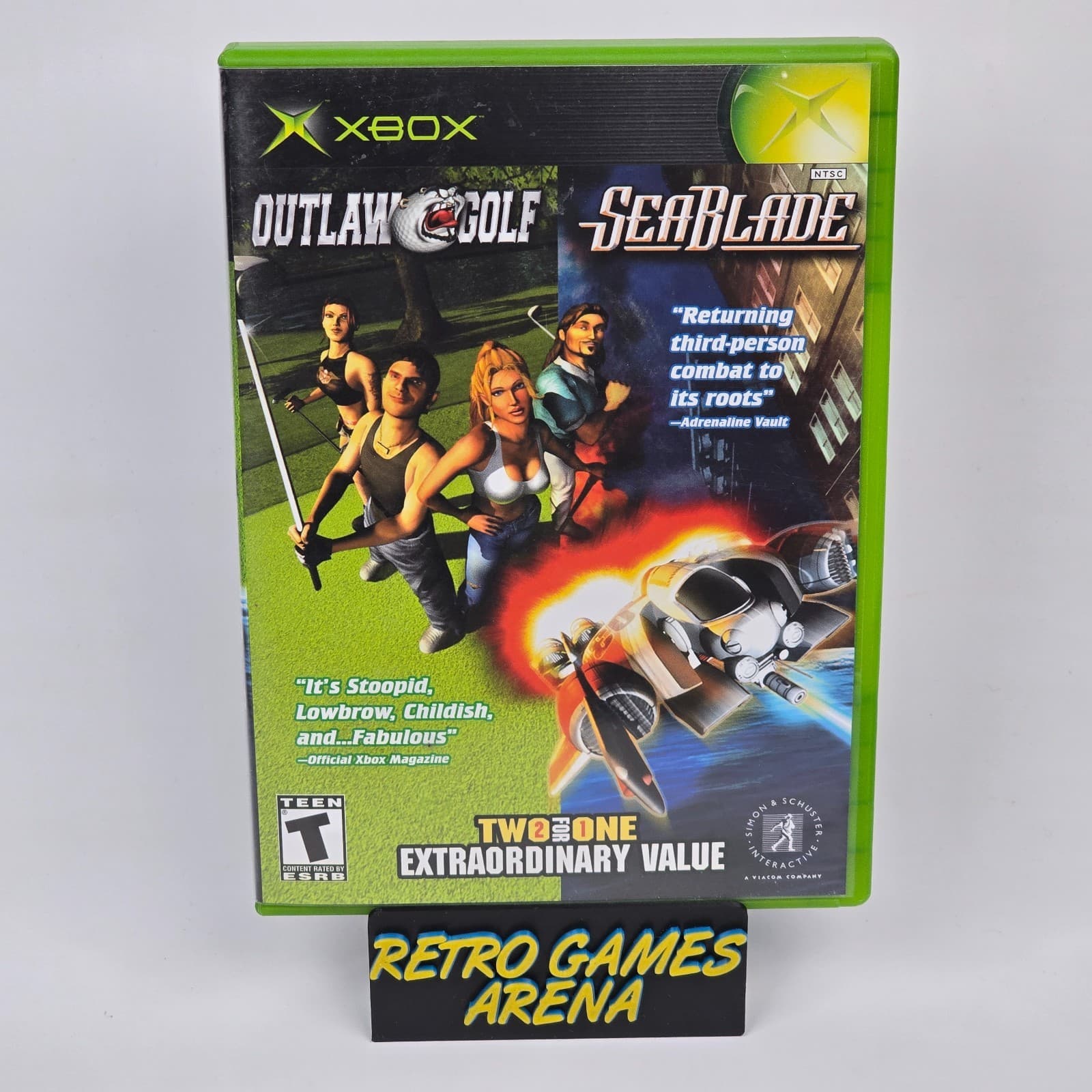 Outlaw Golf + SeaBlade Sea Blade Combo (Original Xbox) CIB COMPLETE