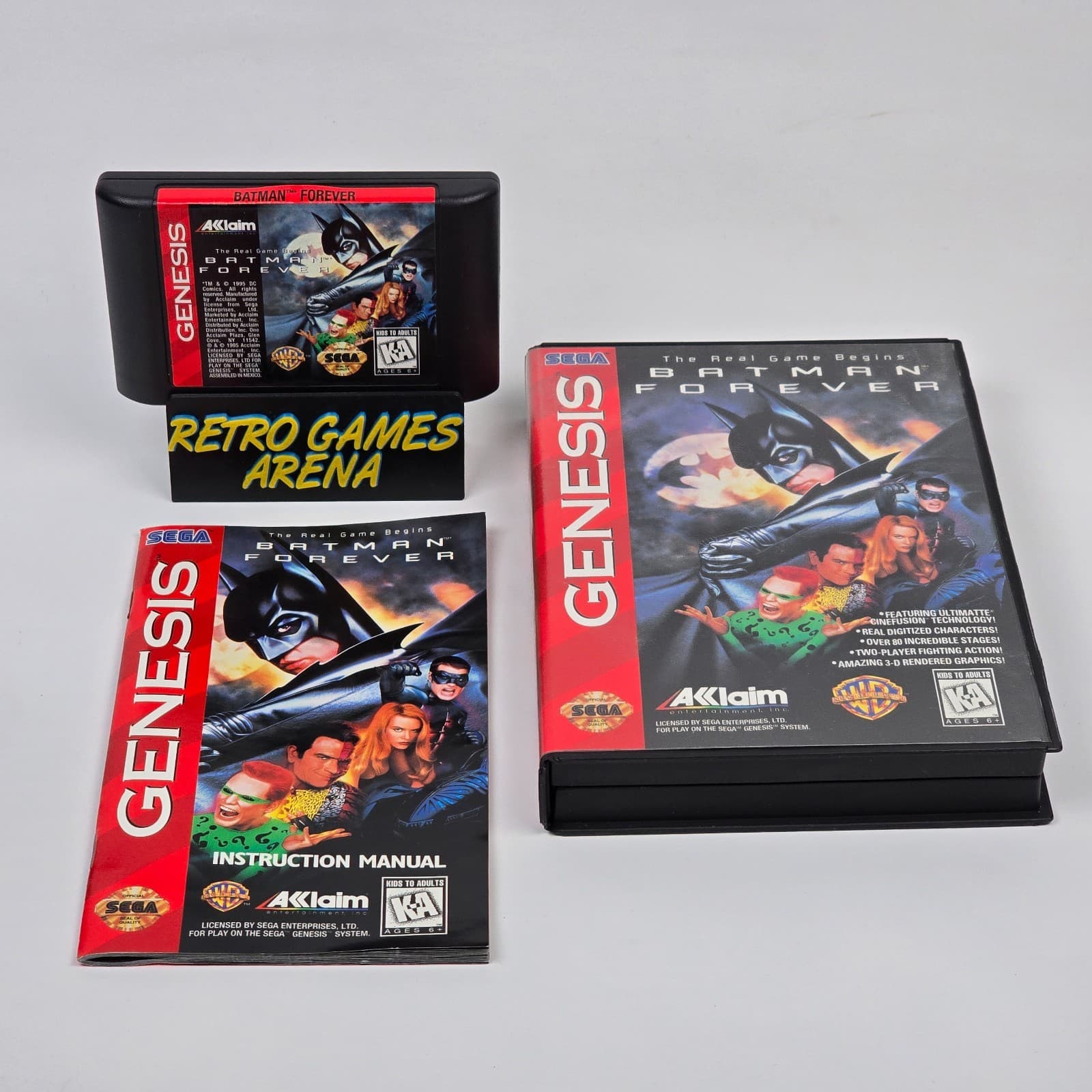 Batman Forever (Sega Genesis) CIB COMPLETE - Thumbnail 2