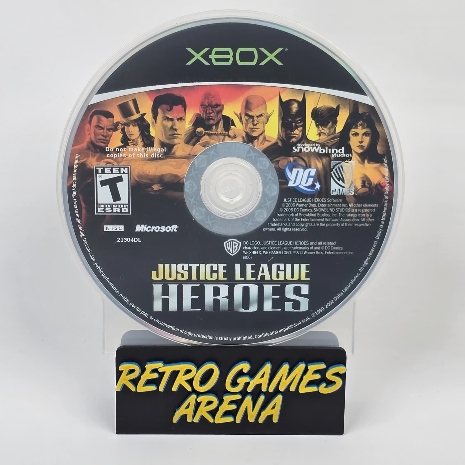 Justice League Heroes (Original Xbox) Disc