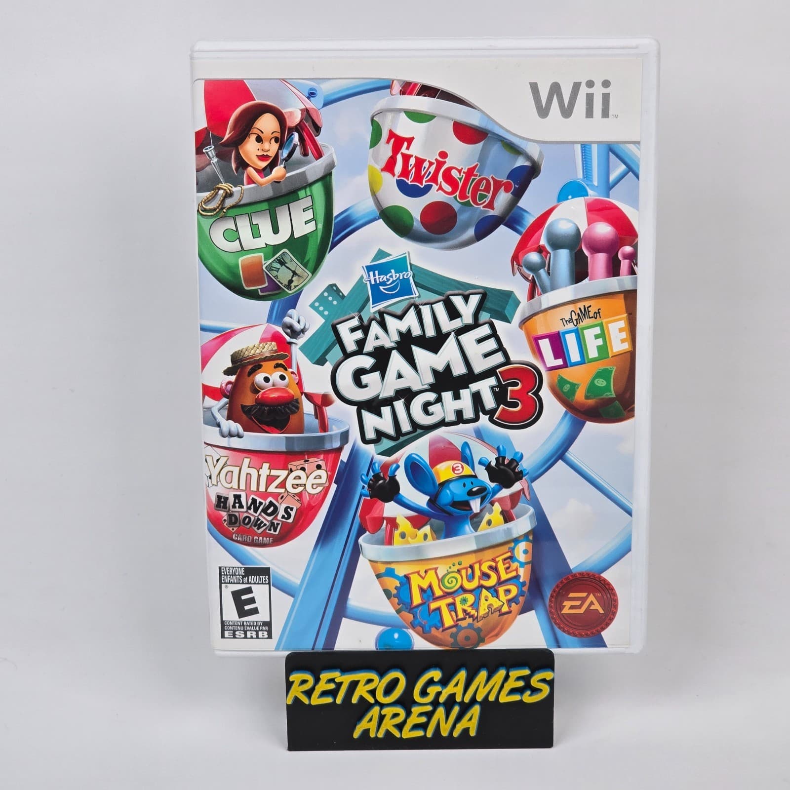 Hasbro Family Game Night 3 (Nintendo Wii) Case & Disc
