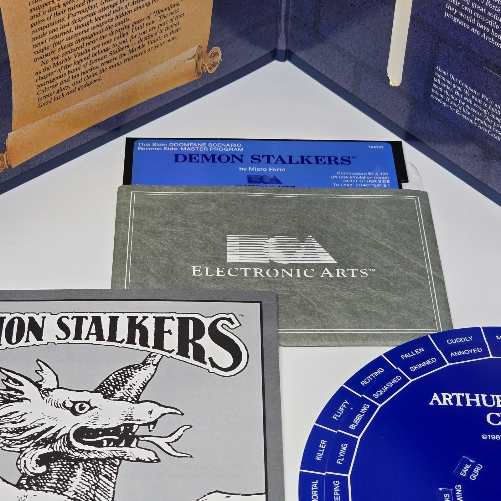Demon Stalkers (Commodore 64 C64) 5.25 Floppy Disk CIB COMPLETE & TESTED - Thumbnail 3