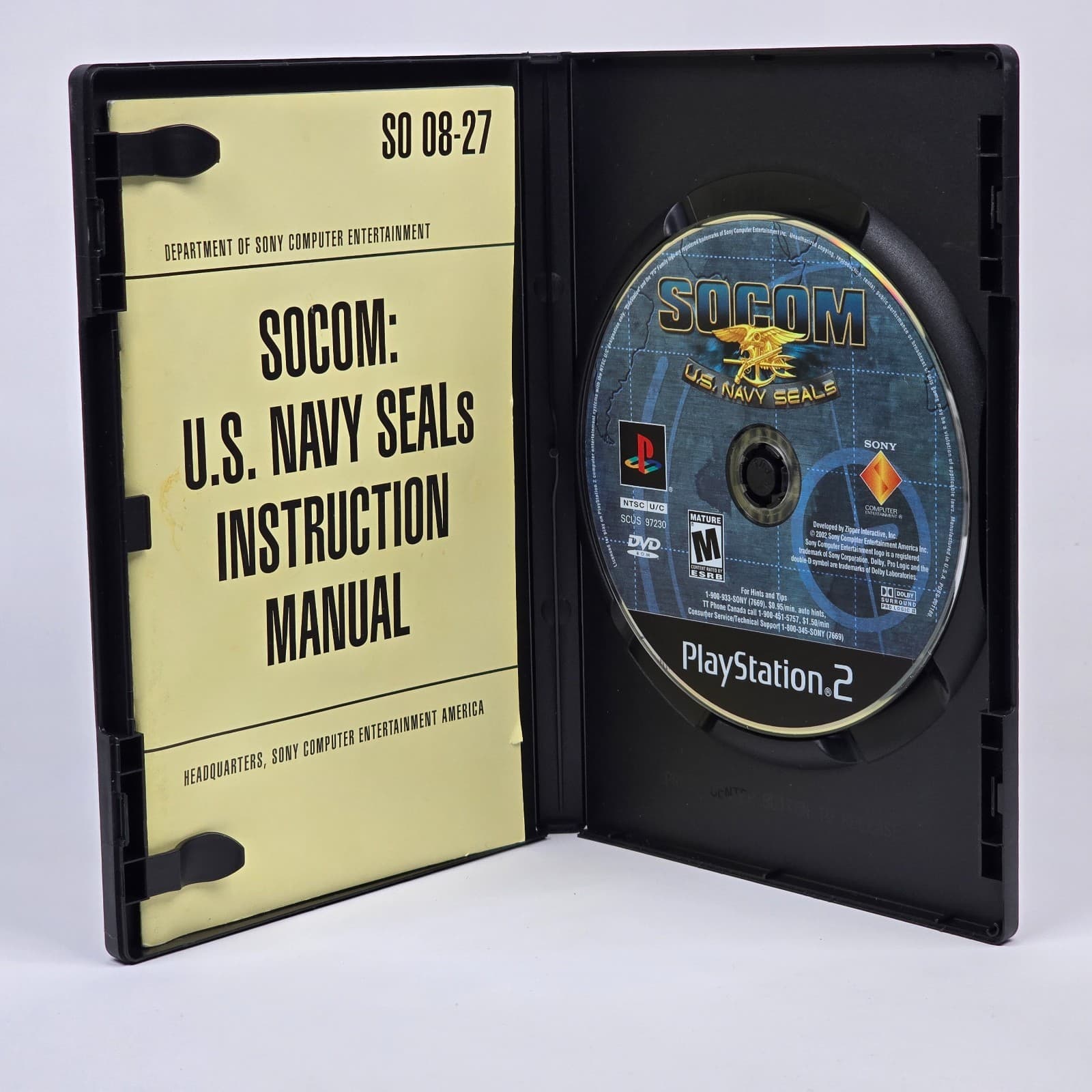 SOCOM: U.S. Navy SEALs (PlayStation 2 PS2) Black Label CIB COMPLETE - Thumbnail 2