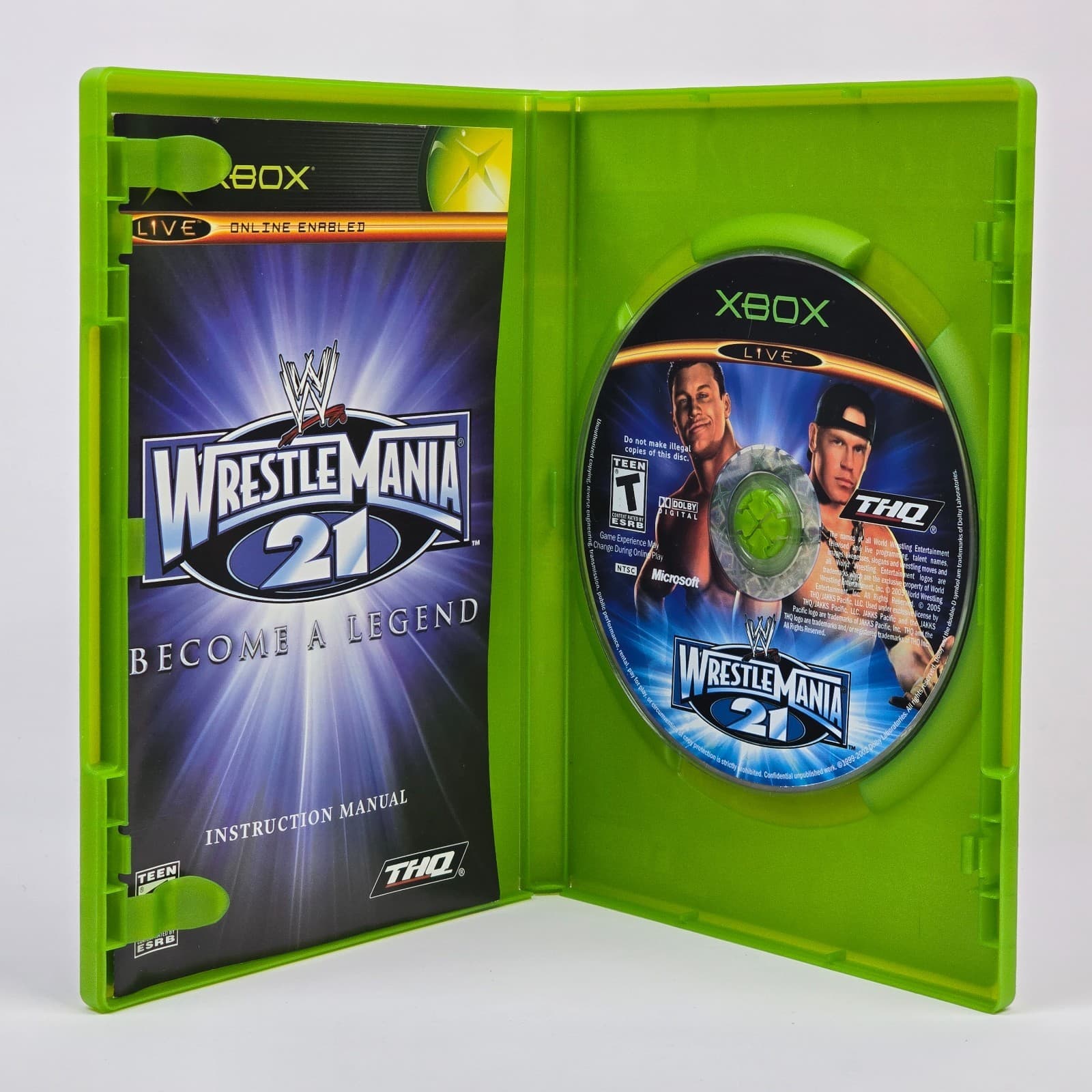 WWE WrestleMania 21 (Original Xbox) Black Label CIB COMPLETE - Thumbnail 2