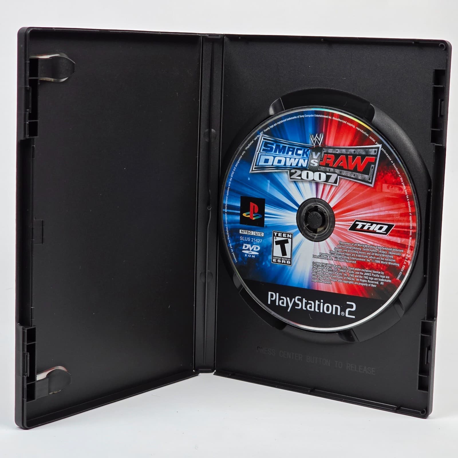 WWE Smackdown vs Raw 2007 (PlayStation 2 PS2) Black Label Case & Disc - Thumbnail 2