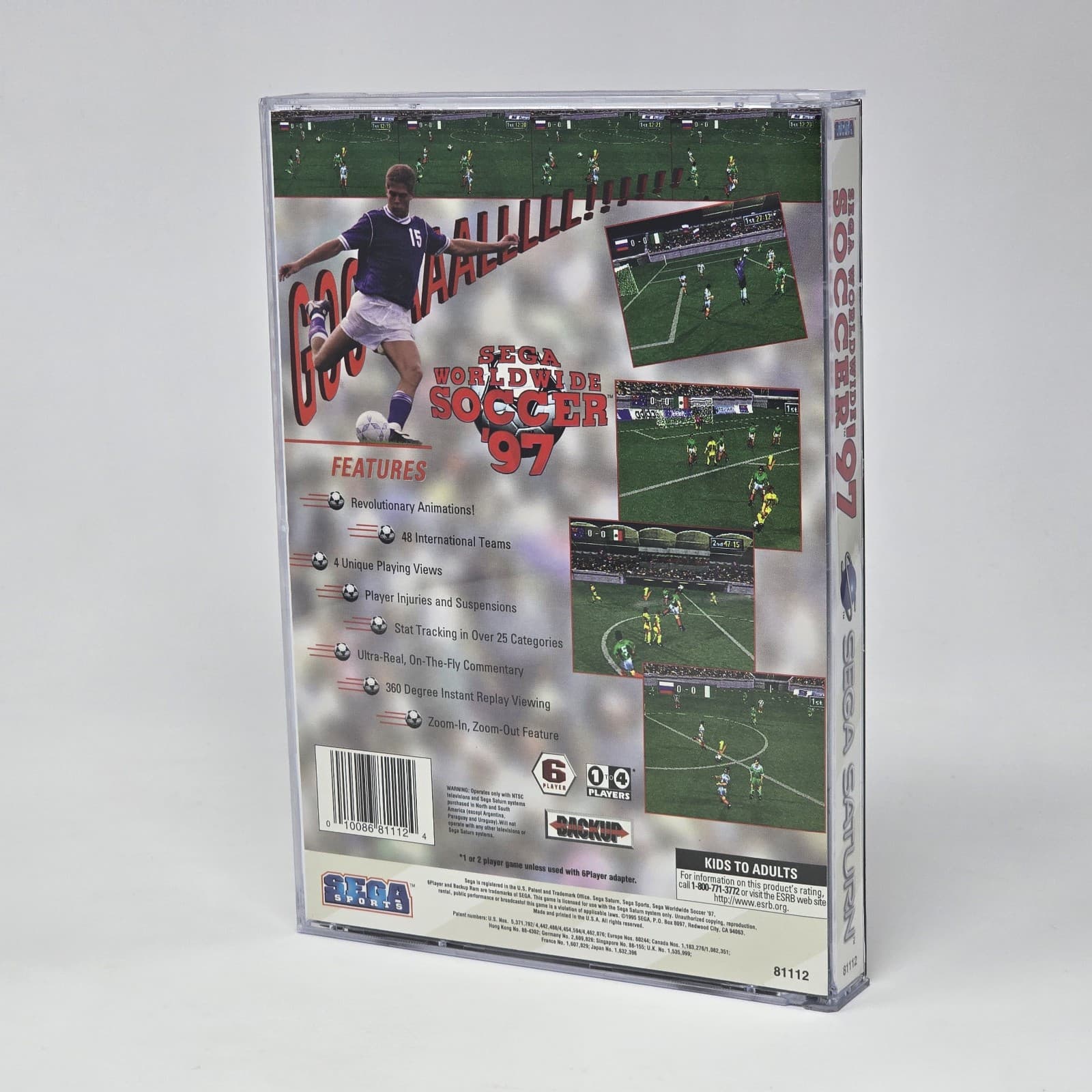 Sega Worldwide Soccer 97 (Sega Saturn) CIB & TESTED (BRAND NEW JEWEL CASE) - Thumbnail 3