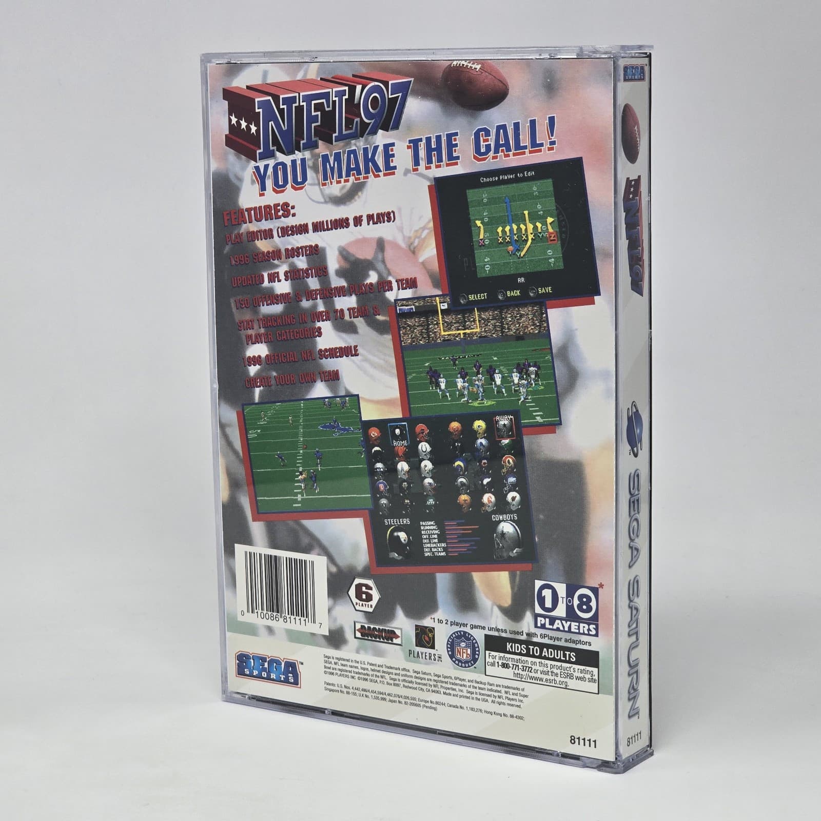 NFL '97 (Sega Saturn) CIB COMPLETE & TESTED (BRAND NEW JEWEL CASE) - Thumbnail 3
