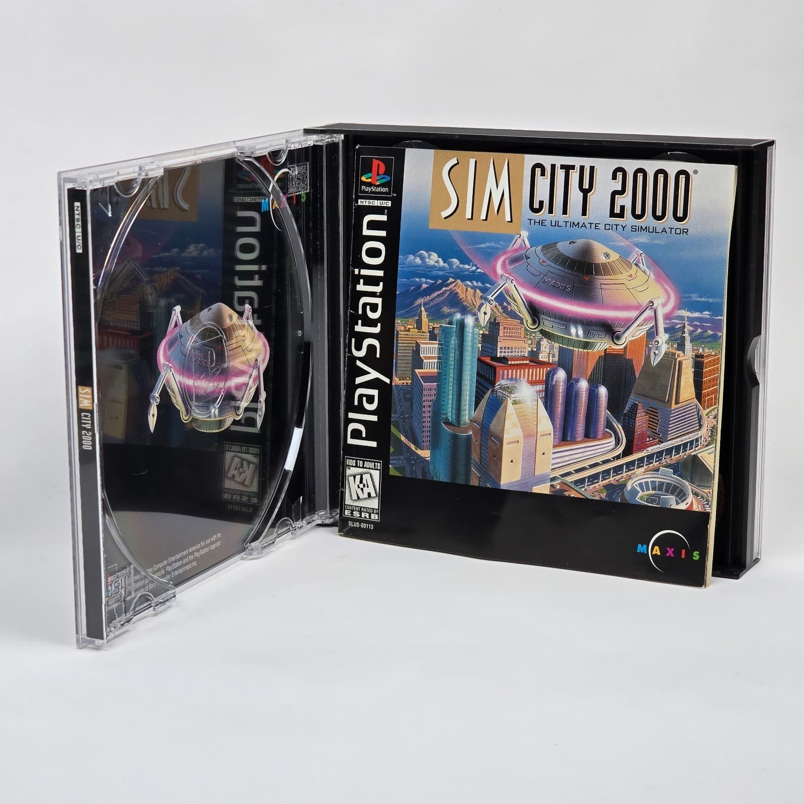 Sim City SimCity 2000 (PlayStation 1 PS1) Black Label CIB COMPLETE - Thumbnail 2