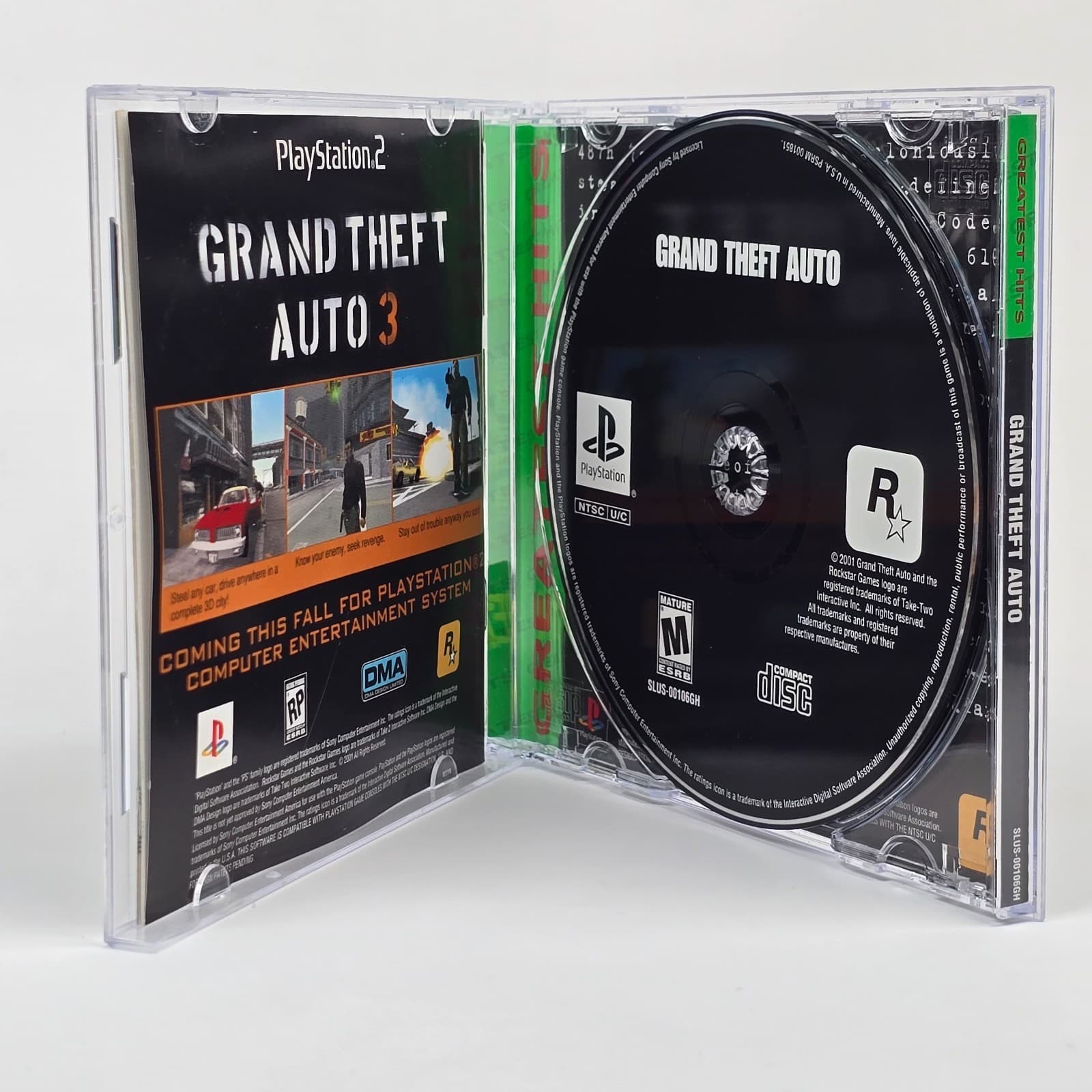 Grand Theft Auto GTA 1 (PlayStation 1 PS1) Greatest Hits CIB COMPLETE - Thumbnail 2