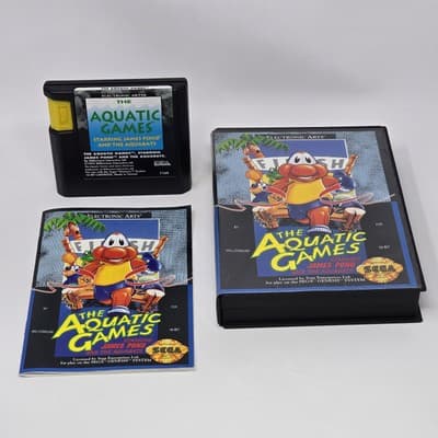 Aquatic Games Starring James Pond (Sega Genesis) CIB COMPLETE & TESTED