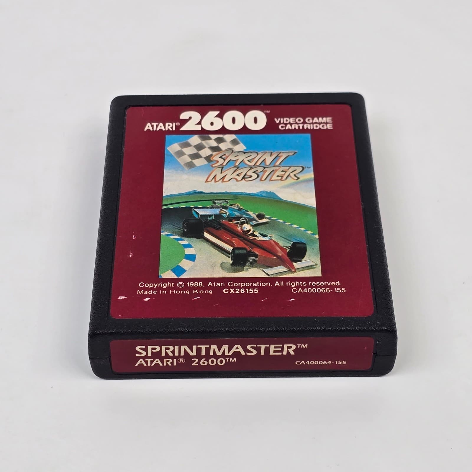 Sprintmaster Sprint Master (Atari 2600) Red Label Cartridge CLEANED & TESTED