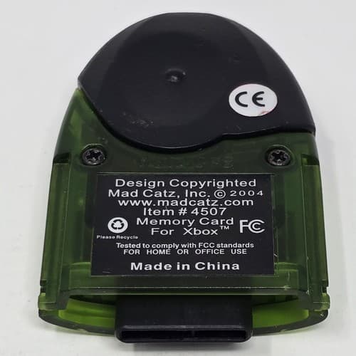Original Xbox MadCatz Memory Card Unit Clear Green #4507 CLEANED & TESTED - Thumbnail 2