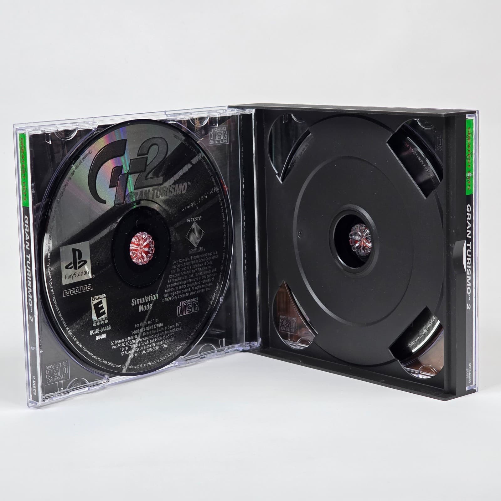 Gran Turismo 2 (PlayStation 1 PS1) Greatest Hits Case & Discs - Thumbnail 2