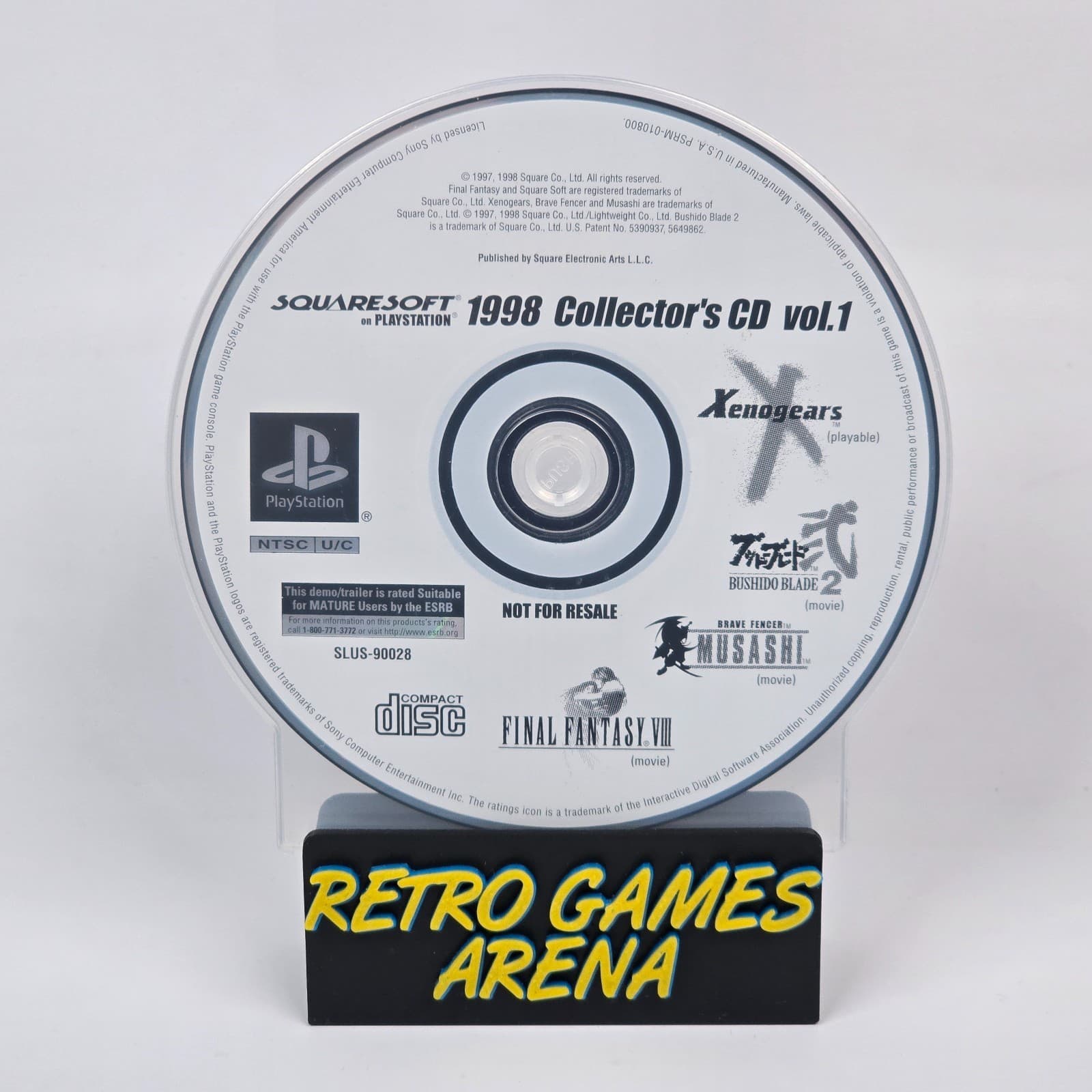 Squaresoft 1998 Collector's CD Vol 1 (PlayStation 1 PS1) NFR Disc